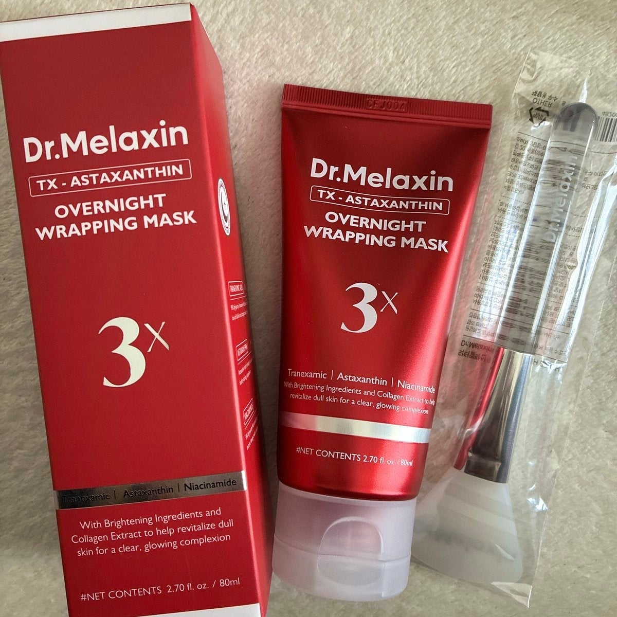 TXアスタキサンチントリプルブライトニングオーバーナイトラッピングマスク/Dr.Melaxin/シートマスク・パックを使ったクチコミ(1枚目)