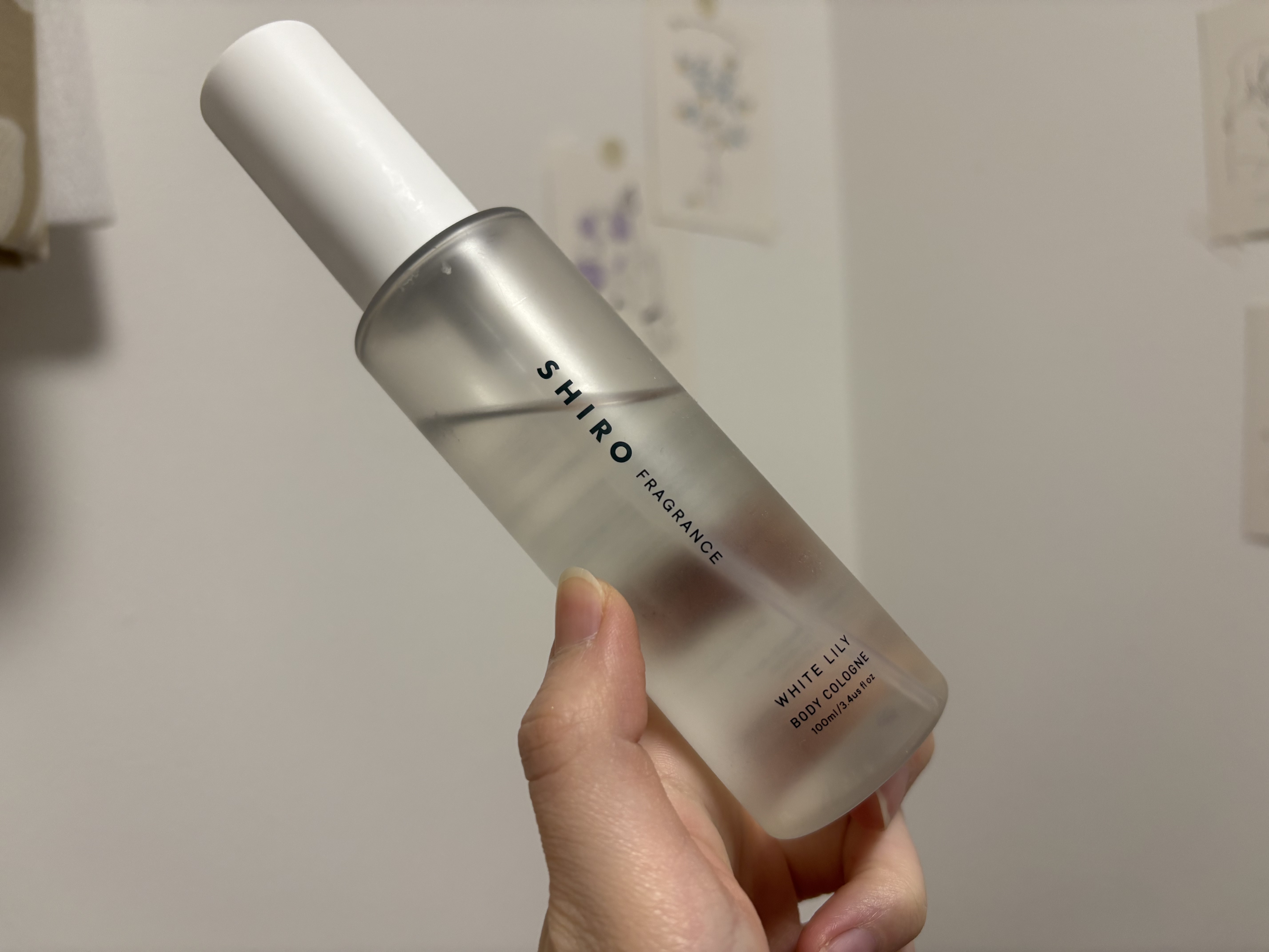 SHIRO
【ホワイトリリー ボディコロン】

香りが大好きなボディコロン♪
万人受けな気がする……⭐️

もちろんオードパルファンの方が香りの持続力は長いですが、こちらのボディコロン、他のボディコロンより長く香ってくれる気がする…🥹
値
