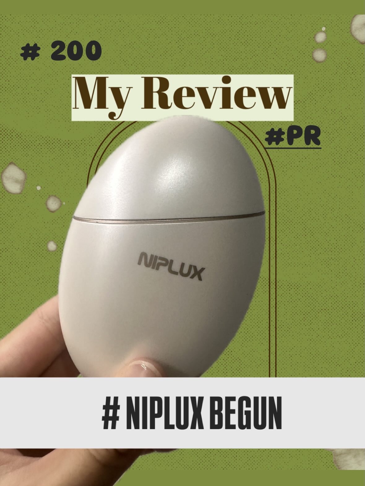 NIPLUX BEGUNのクチコミ「NIPLUXさんのキャンペーンにて当選しまして、
筋膜ガンこと、BEGUN.いただきました💛
.....」（1枚目）