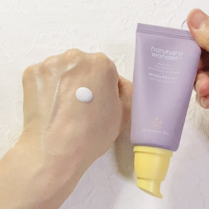 ブラックライス ピュア ミネラル リリーフ デイリー サンスクリーン/haruharu wonder/日焼け止めクリームを使ったクチコミ（2枚目）