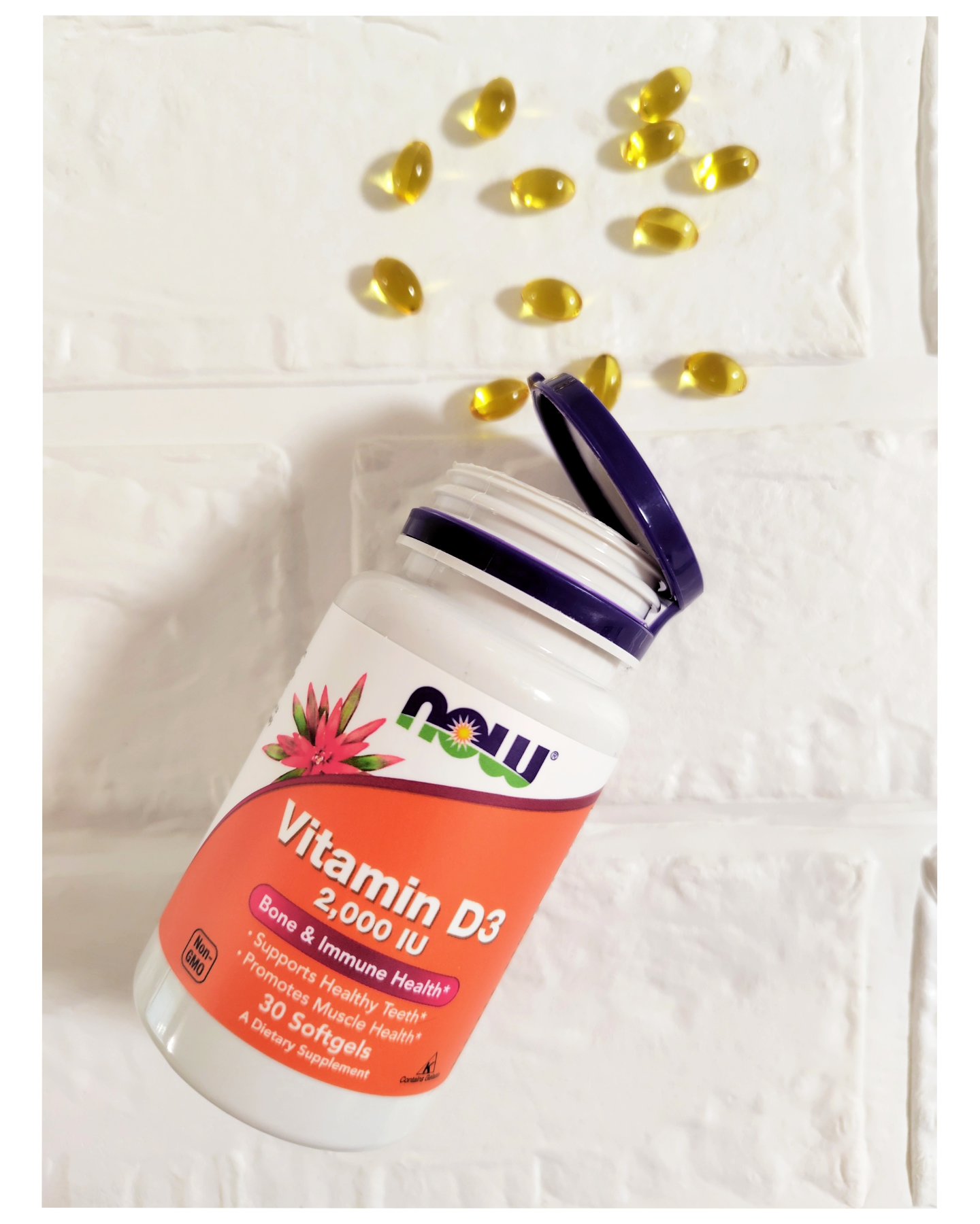 Vitamin D-3　1000 IU　ビタミンD3/Now Foods/健康サプリメントを使ったクチコミ（3枚目）