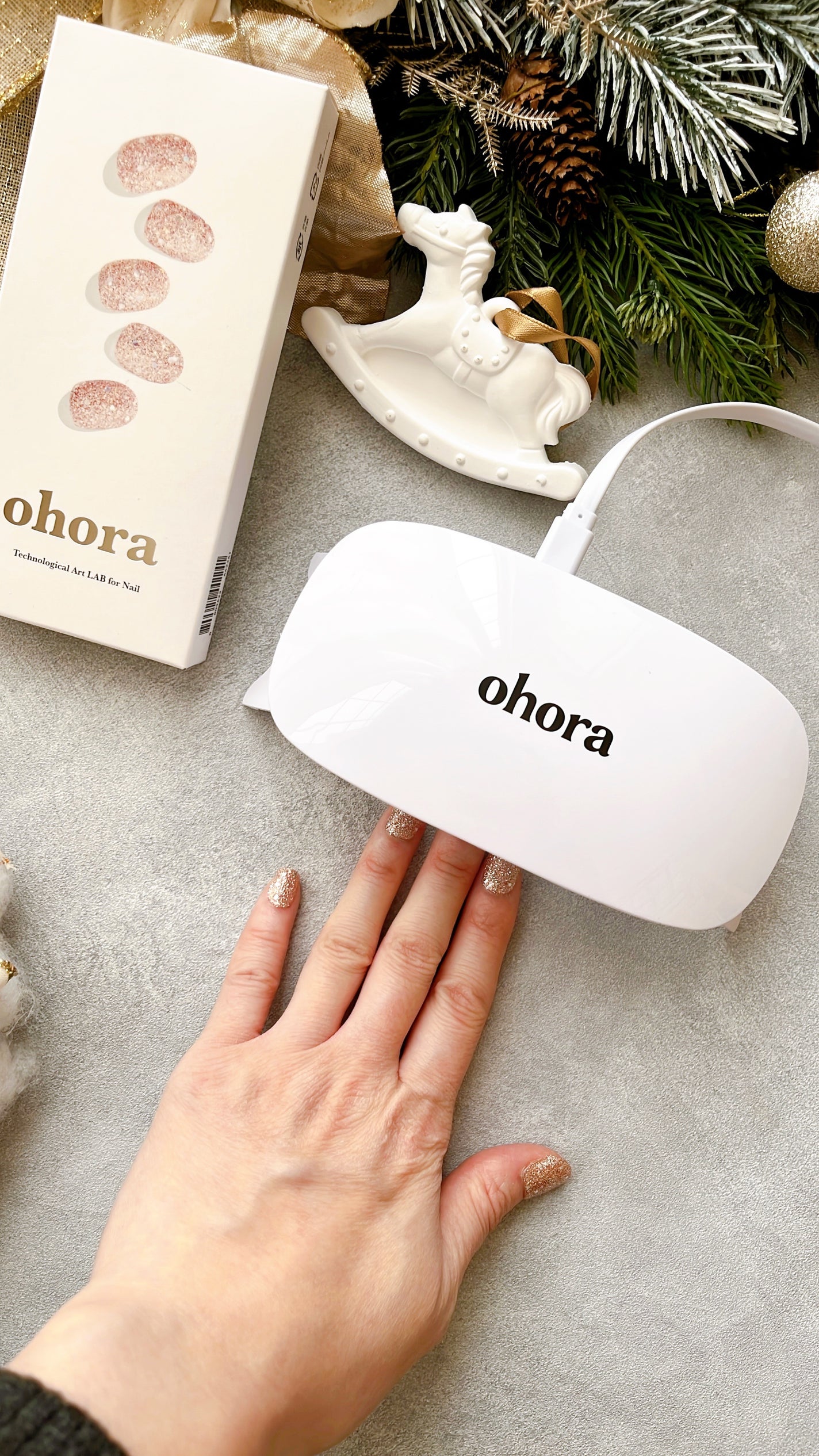 セミキュアジェルネイル(ハンド)/ohora/ネイルシールを使ったクチコミ(4枚目)