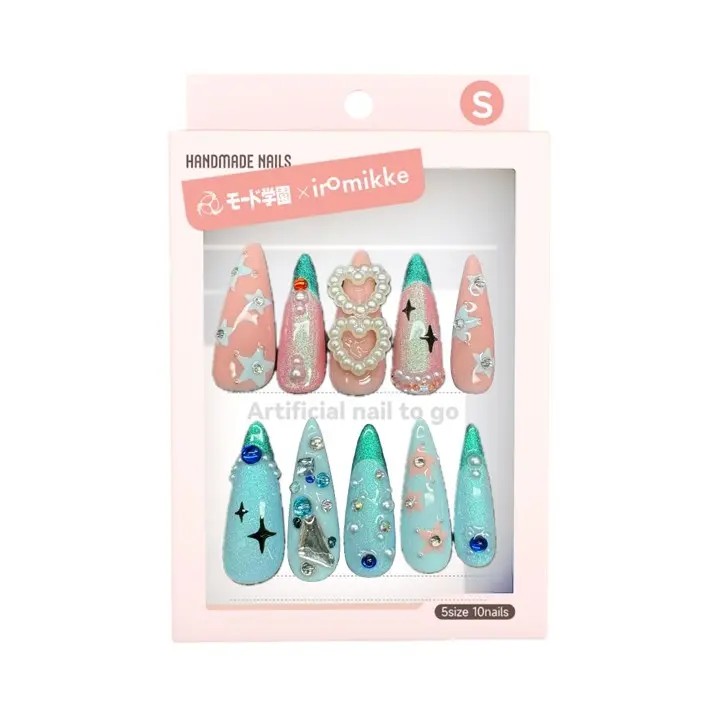 ネイルチップ（モード学園×iromikkeネイルコレクション） ギャラクシーラブ<パーティー柄>(限定)