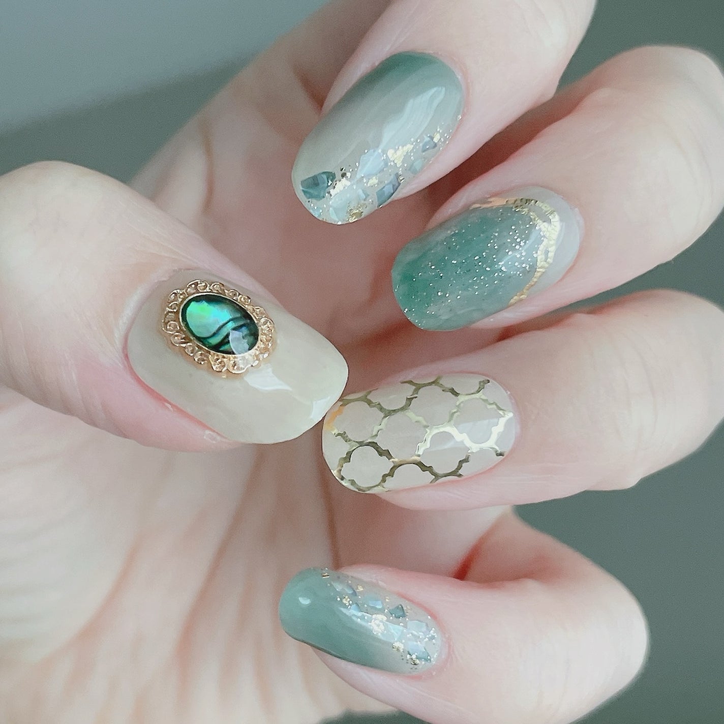 セミキュアジェルネイル(ハンド)/ohora/ネイルシールを使ったクチコミ(3枚目)