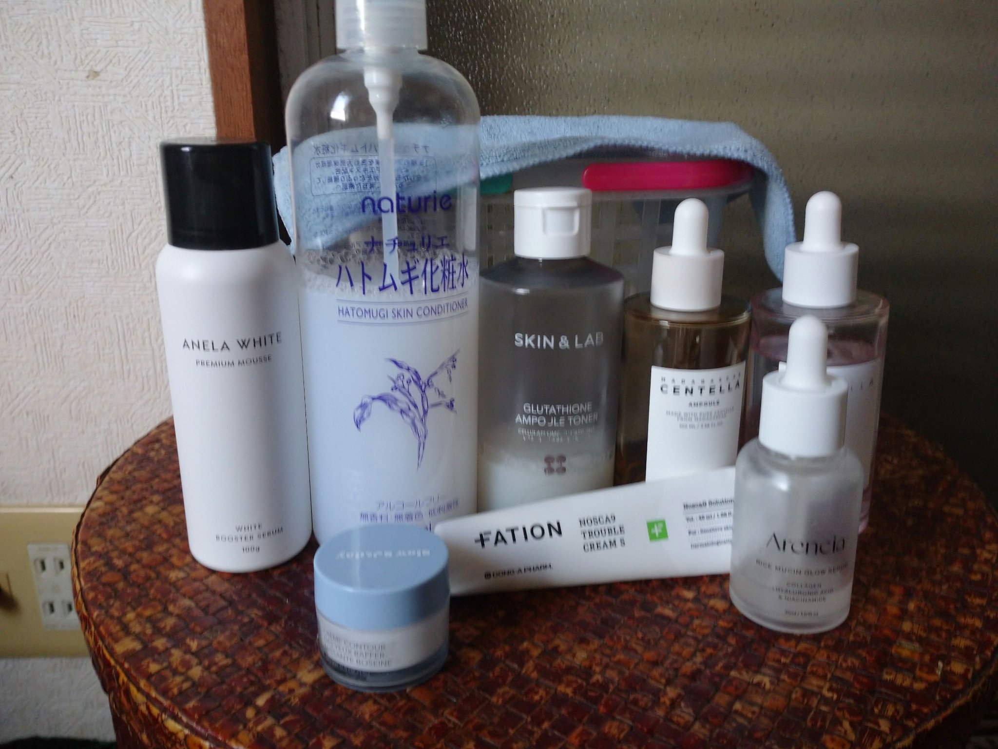 🌅朝のスキンケア 記録用 

ANELA WHITEアネラホワイト➔ナチュリエハトムギ化粧水ナチュリエ スキンコンディショナー R（コットンパック）、SKIN&LABグルタチオンアンプルトナー➔SKIN1004センテラ アンプル、SKIN