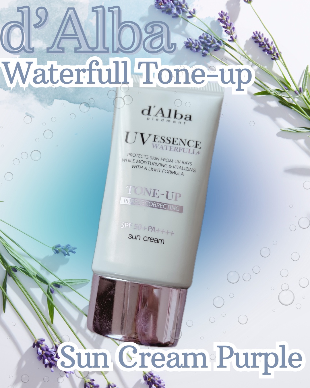 ダルバ ウォータフル トーンアップ サンクリーム(パープル)/ダルバ/日焼け止めクリームを使ったクチコミ（1枚目）