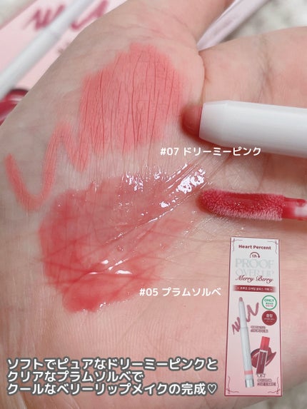 ドットオンムードリップペンシル/Heart Percent/リップライナーを使ったクチコミ(7枚目)