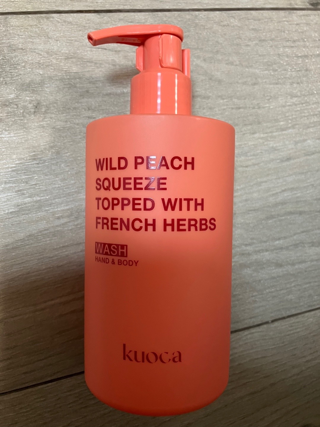 ワイルドピーチ ハンド＆ボディウォッシュ/KUOCA/ボディソープを使ったクチコミ（1枚目）