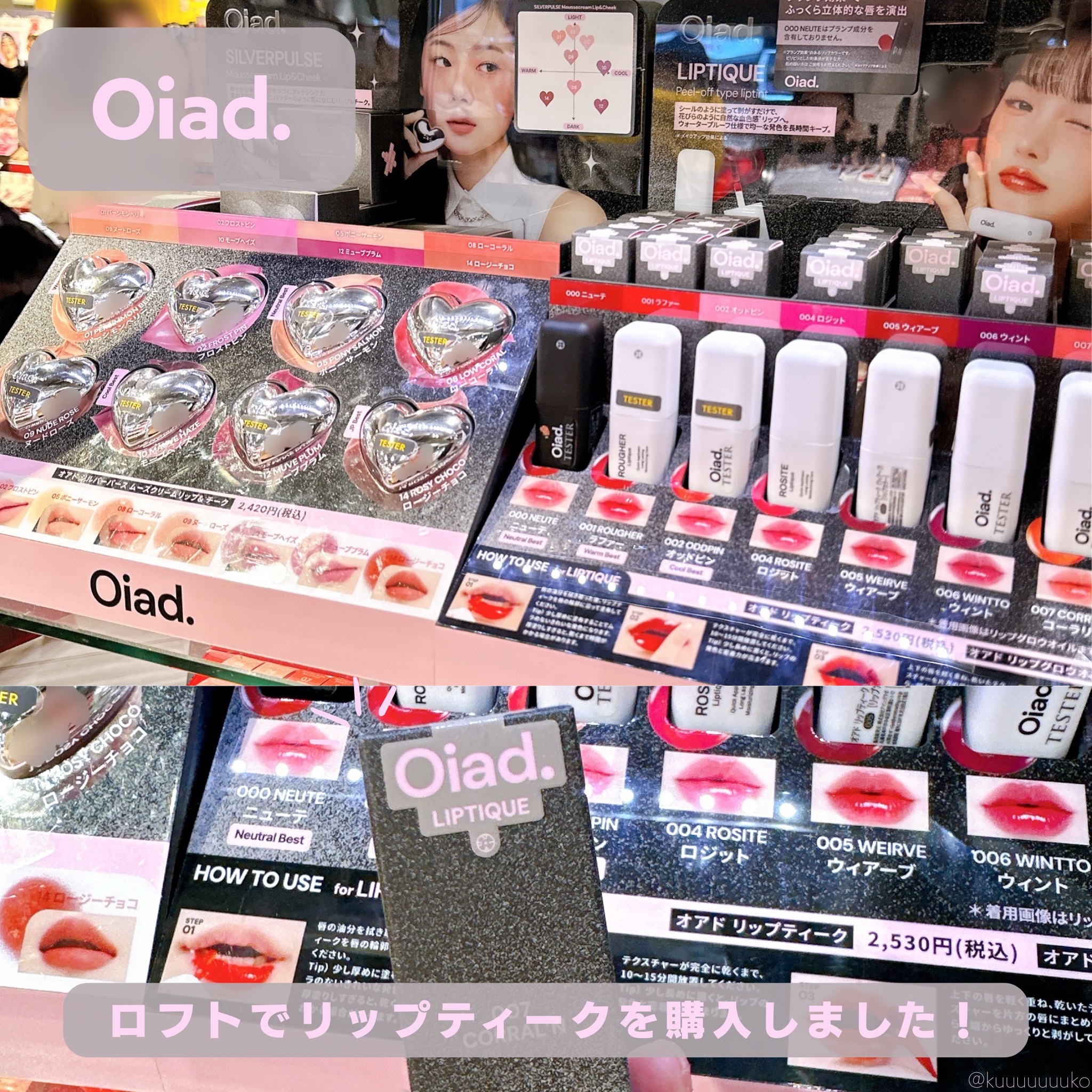 リップティーク/oiad/口紅を使ったクチコミ（1枚目）