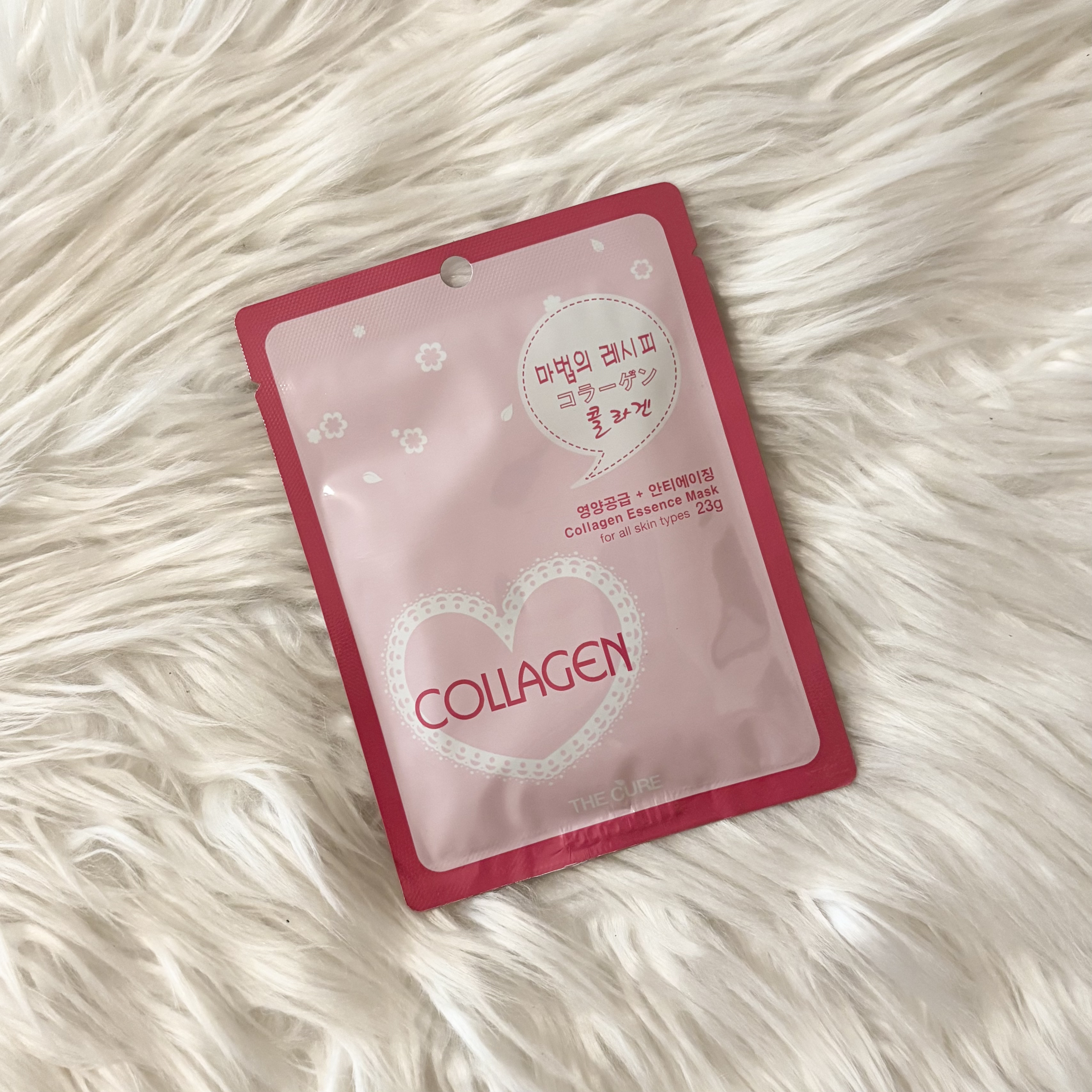 THE CURE(ザキュア) コラーゲンコラーゲンエッセンスマスクのクチコミ「🩷 THE CURE：コラーゲンコラーゲンエッセンスマスク

Point
☑︎コラーゲン入りエ.....」（1枚目）