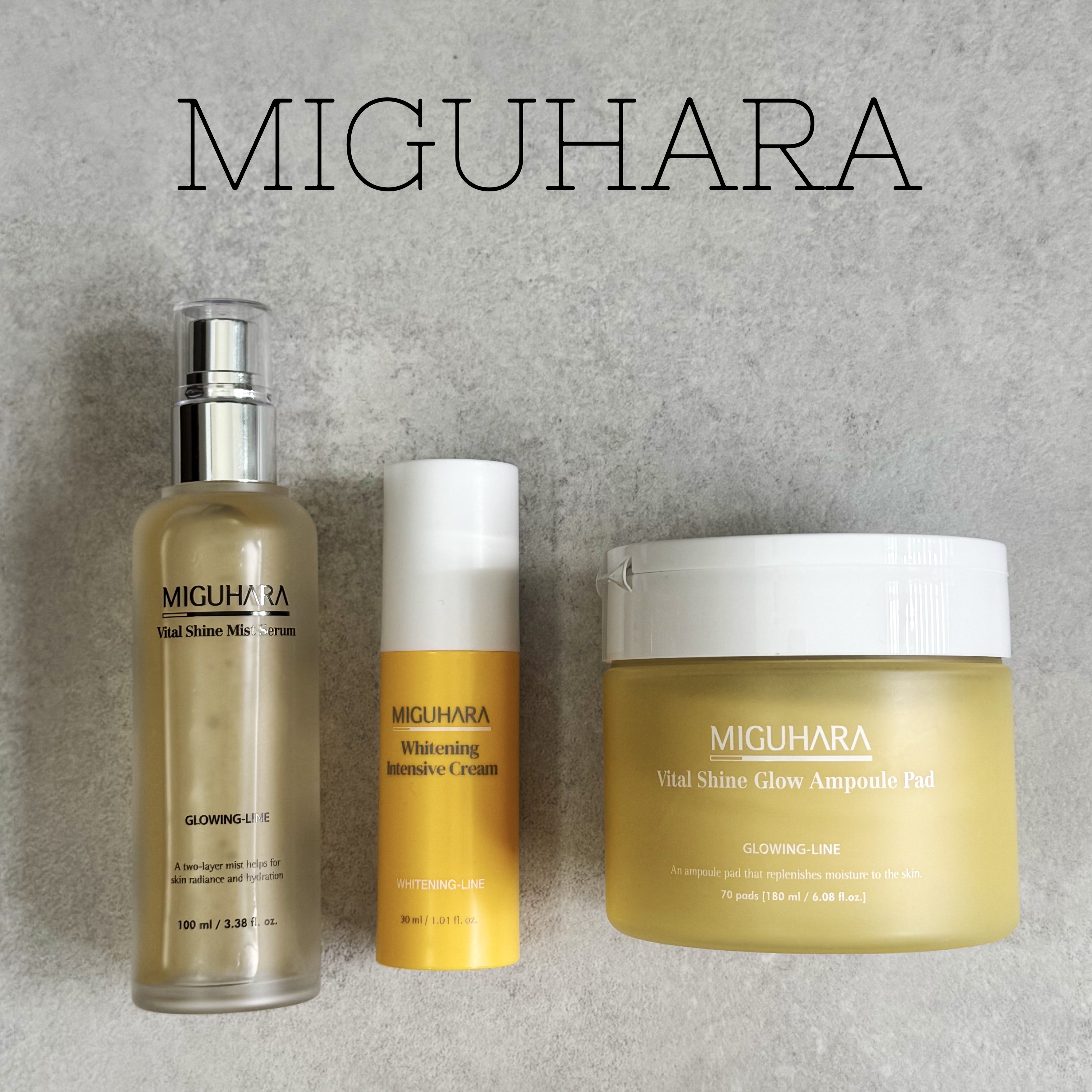 MIGUHARA ホワイトニングインテンシブクリームのクチコミ「MIGUHARA ミグハラ

@miguhara_jp 

🤍バイタルシャインミストセラム

.....」（1枚目）