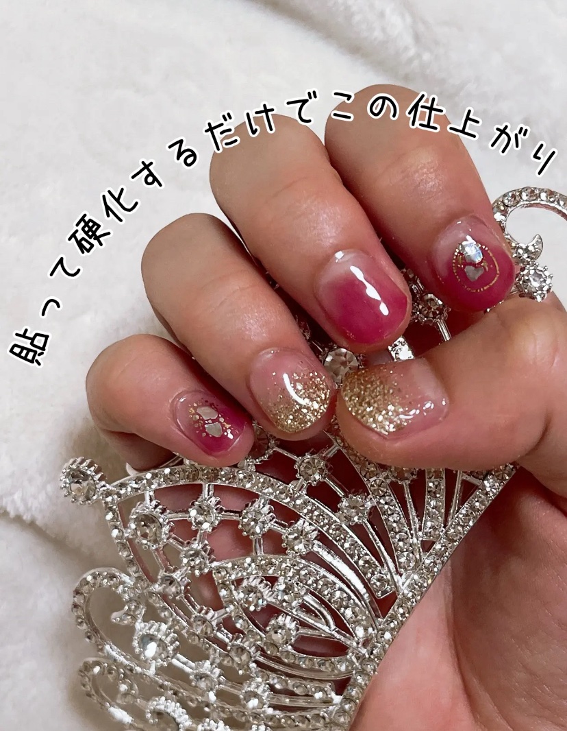 セミキュアジェルネイル（ハンド）/ohora/ネイルシールを使ったクチコミ（2枚目）