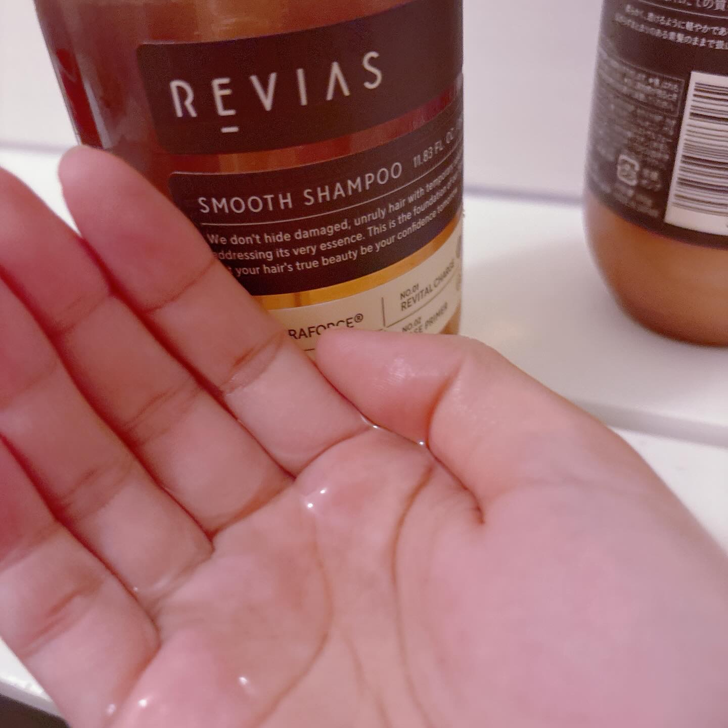 高配合リバイタルコンクPPT30 スムースシャンプー/高浸透ケラフォースRxセラム0.9 スムーストリートメント/REVIAS/市販シャンプーを使ったクチコミ（3枚目）