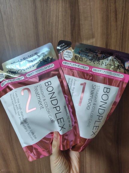 ストレート&カラーケア シャンプー/トリートメント/ボンドプレックス/市販シャンプーを使ったクチコミ(1枚目)