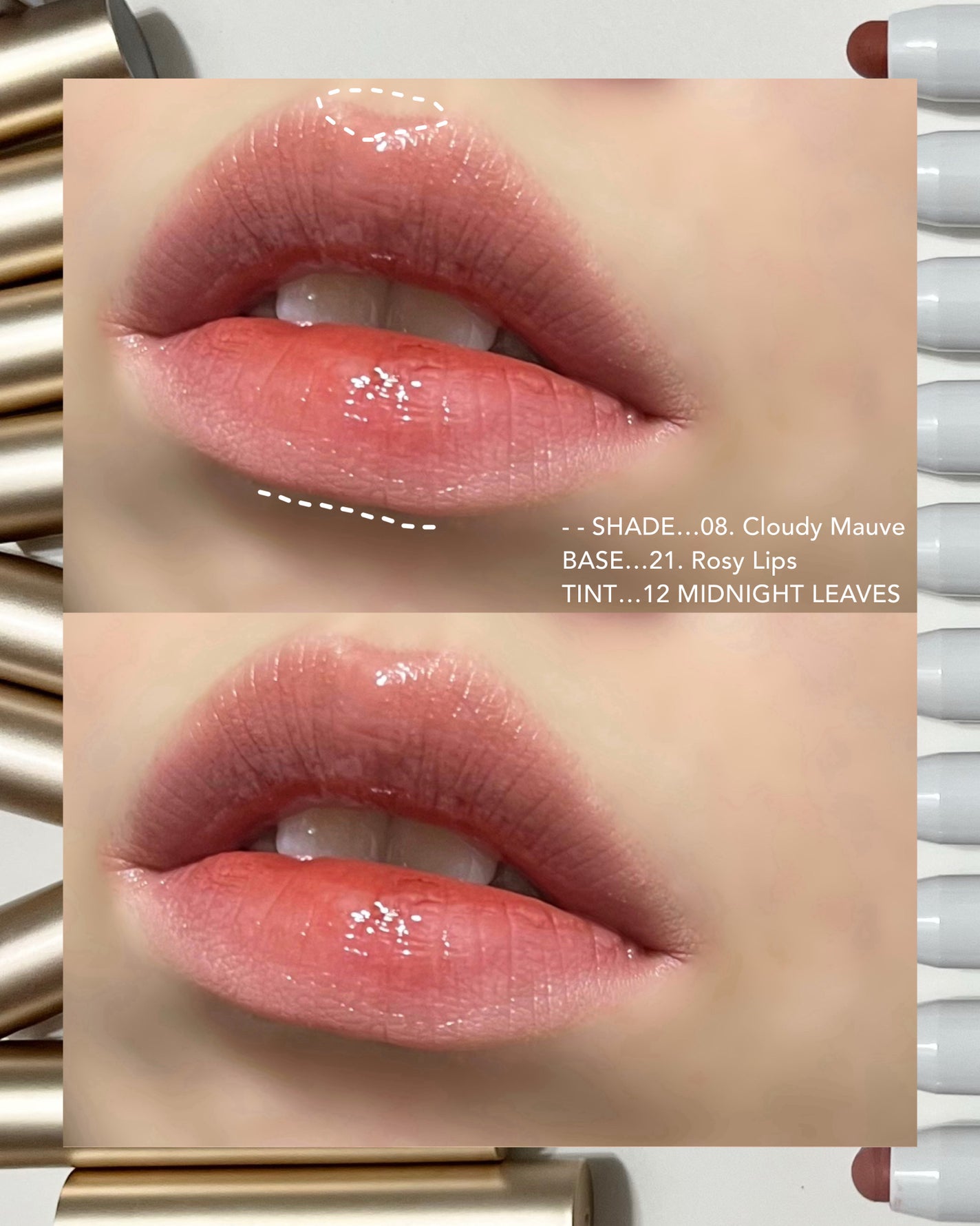 ドットオンムードリップペンシル/Heart Percent/リップライナーを使ったクチコミ(4枚目)