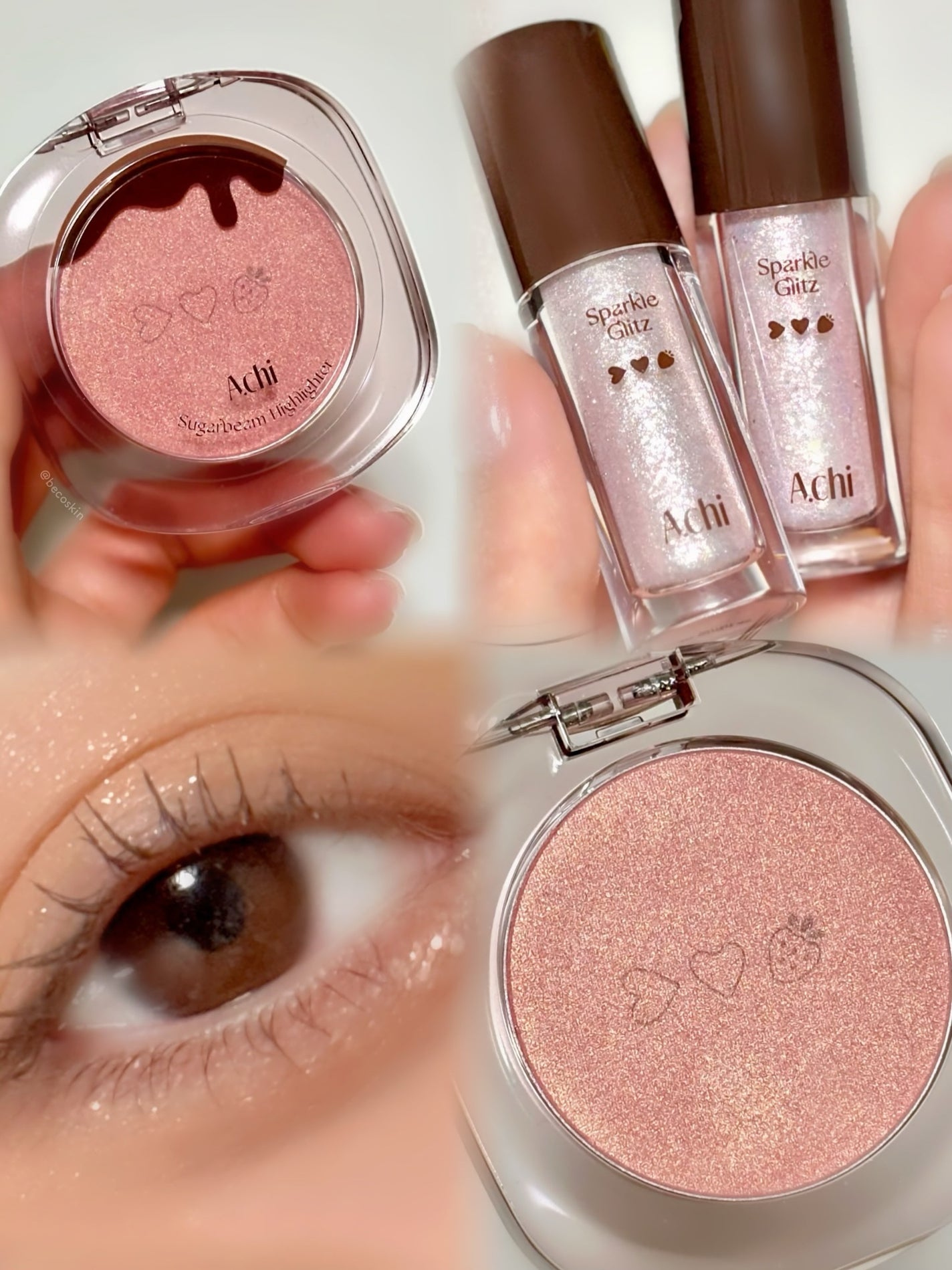 シュガービームハイライター/A.chi/パウダーハイライトを使ったクチコミ(1枚目)