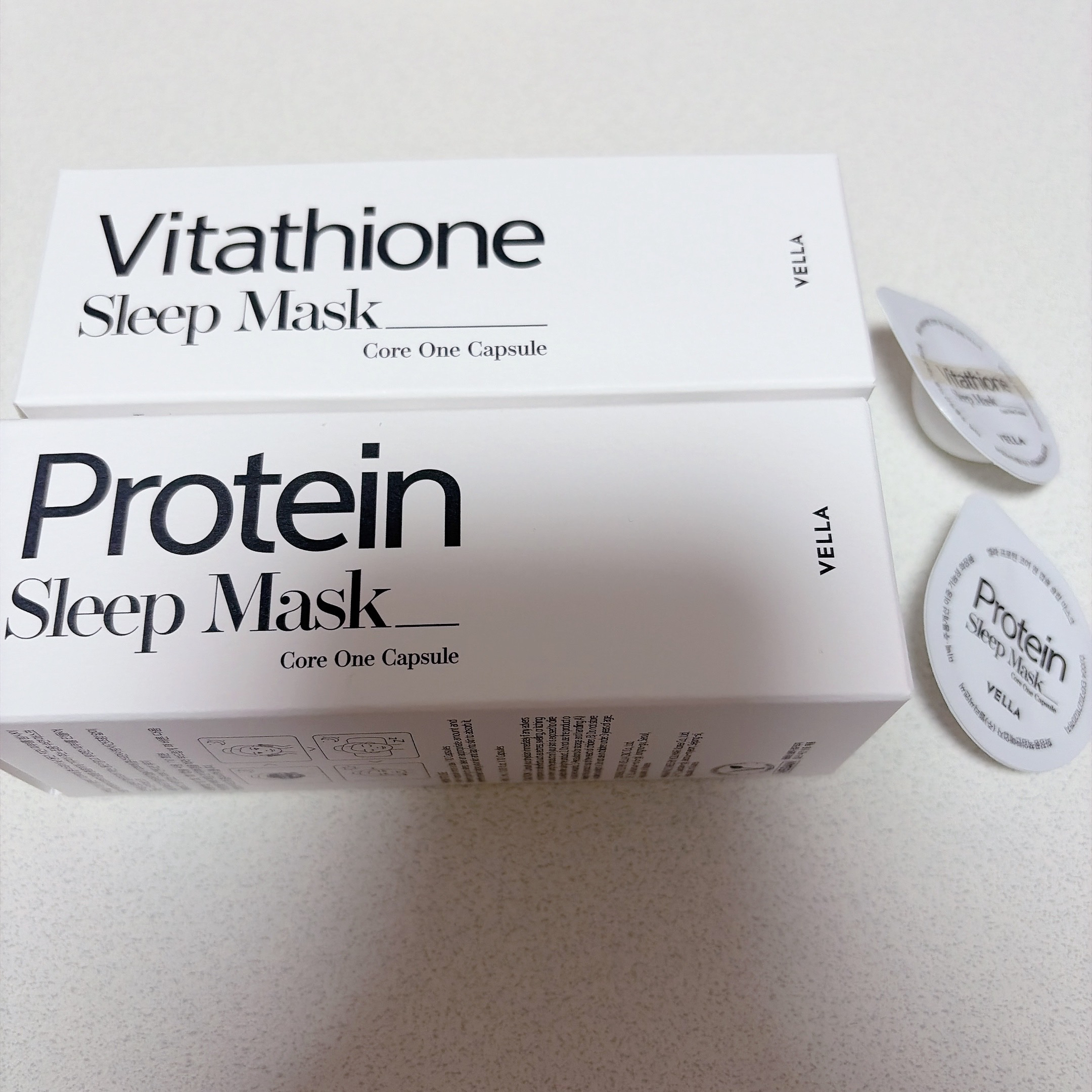 プロテインコアワンカプセルスリープマスク/VELLA/フェイスクリームを使ったクチコミ（2枚目）