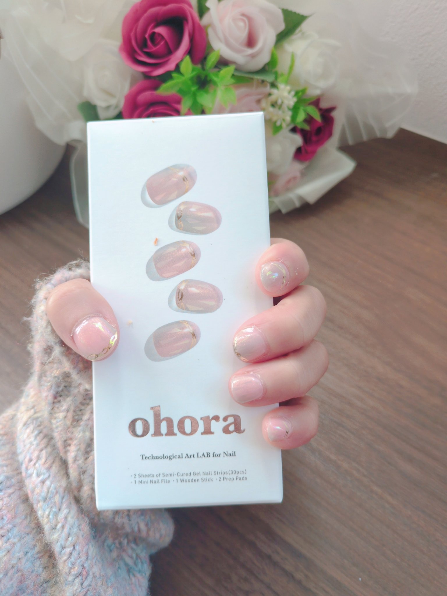 セミキュアジェルネイル（ハンド）/ohora/ネイルシールを使ったクチコミ（1枚目）