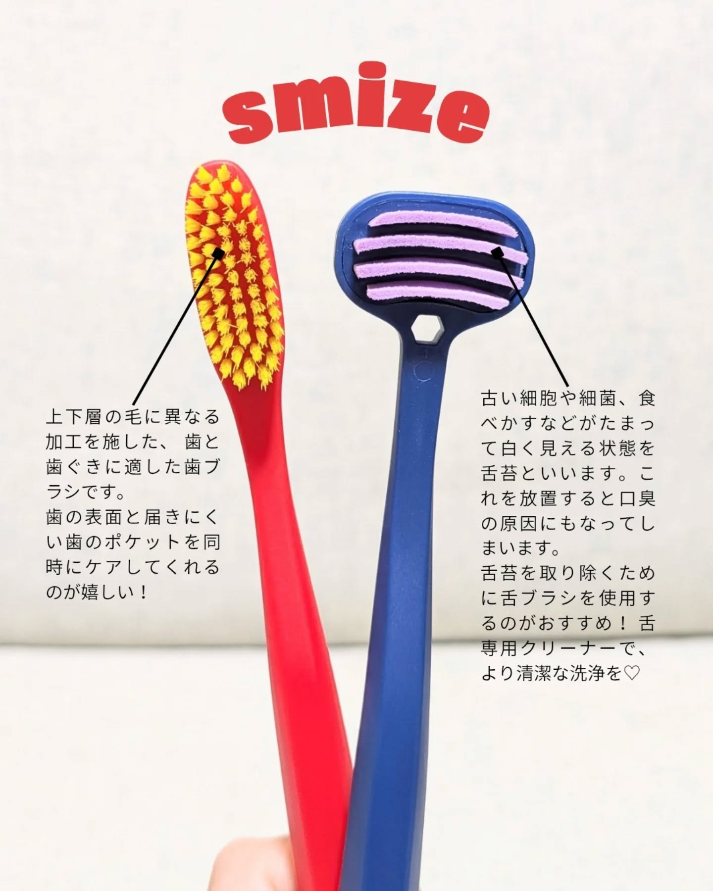 SMIZE 歯ブラシ/SMIZE/歯ブラシを使ったクチコミ（2枚目）
