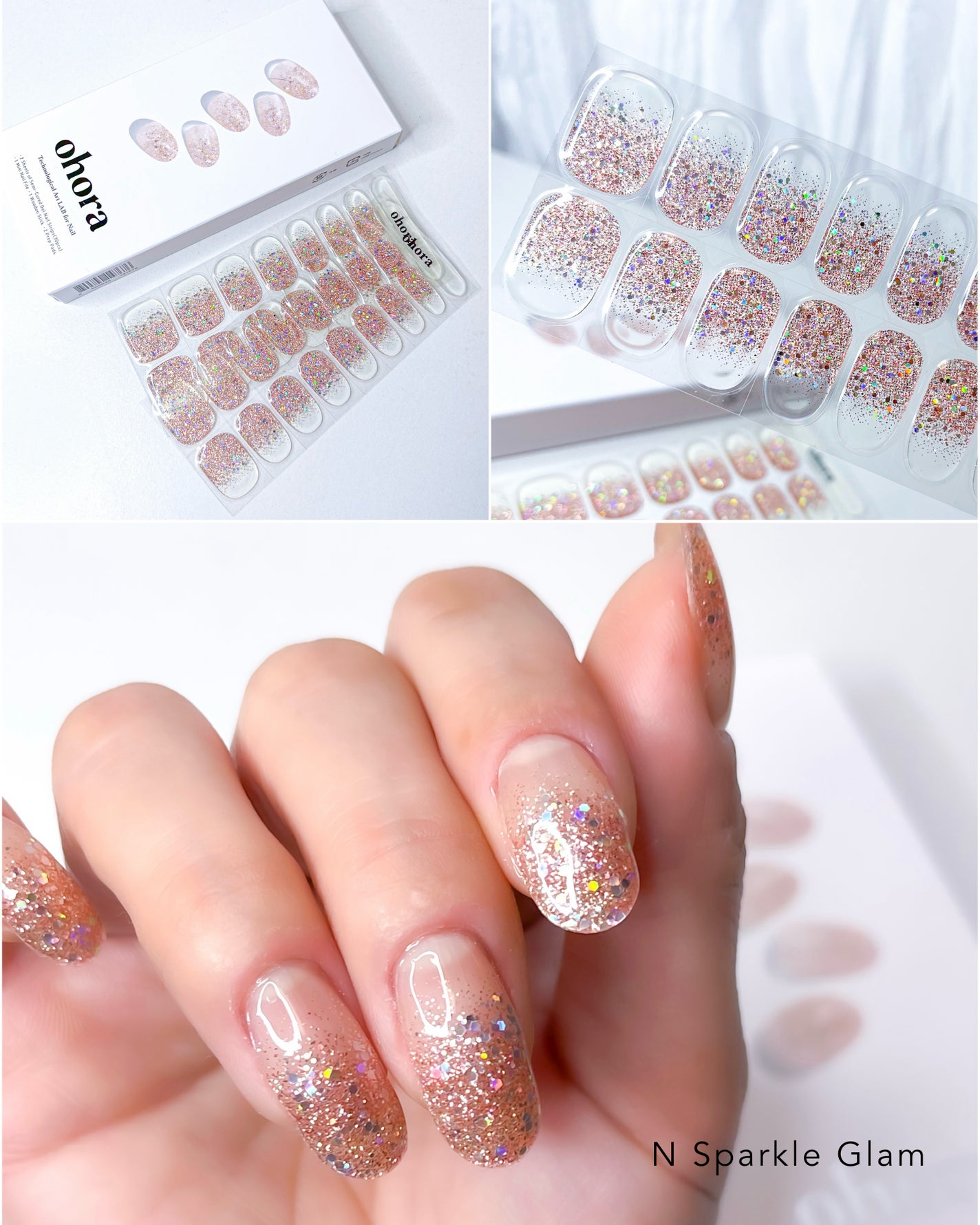 セミキュアジェルネイル(ハンド)/ohora/ネイルシールを使ったクチコミ(2枚目)