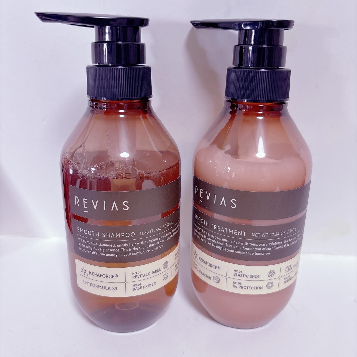 高配合リバイタルコンクPPT30 スムースシャンプー/高浸透ケラフォースRxセラム0.9 スムーストリートメント/REVIAS/市販シャンプーを使ったクチコミ（1枚目）