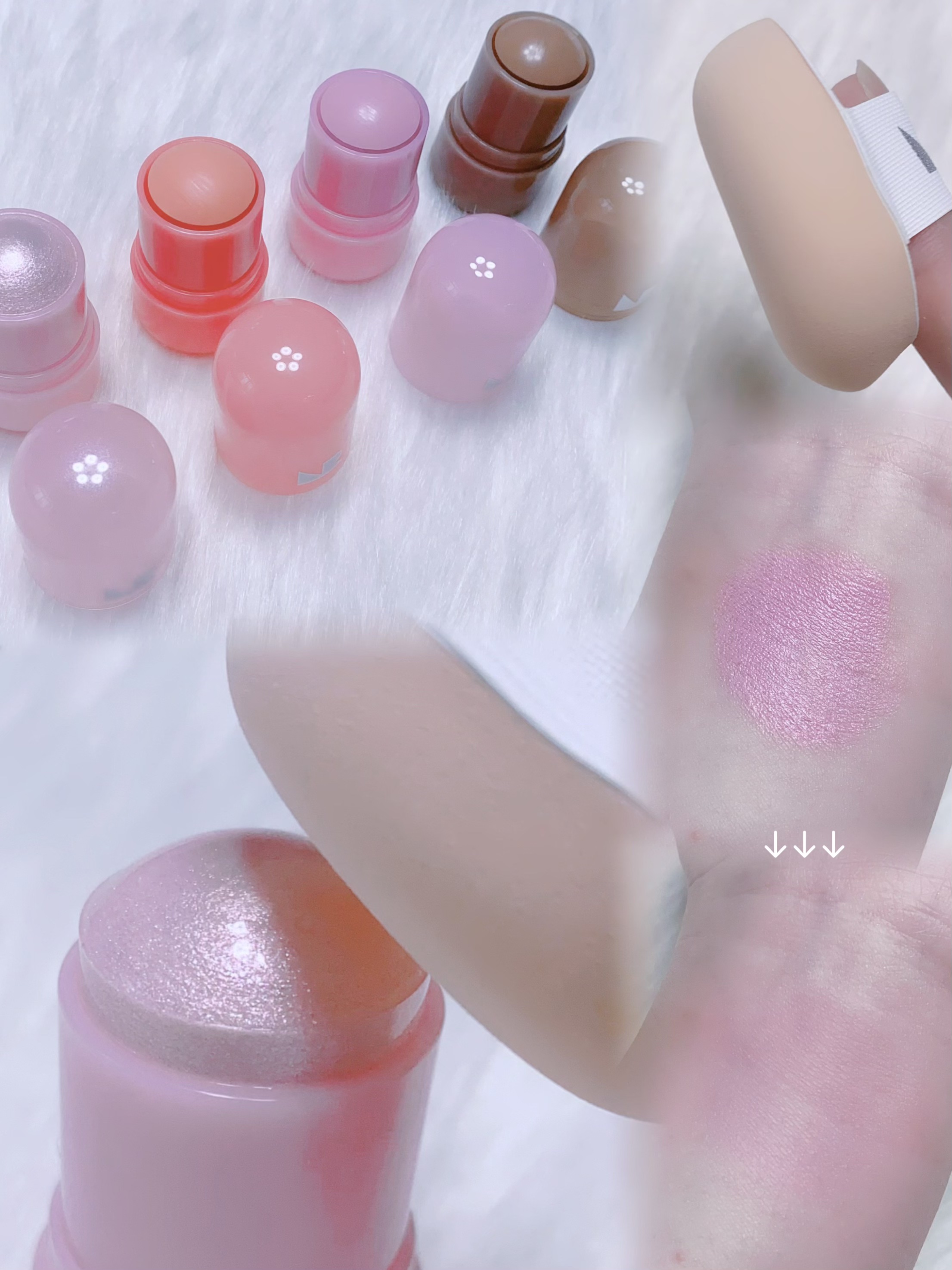 ゼリーメルティンググリッタートッパー/ネイチャーリパブリック/チークを使ったクチコミ（3枚目）