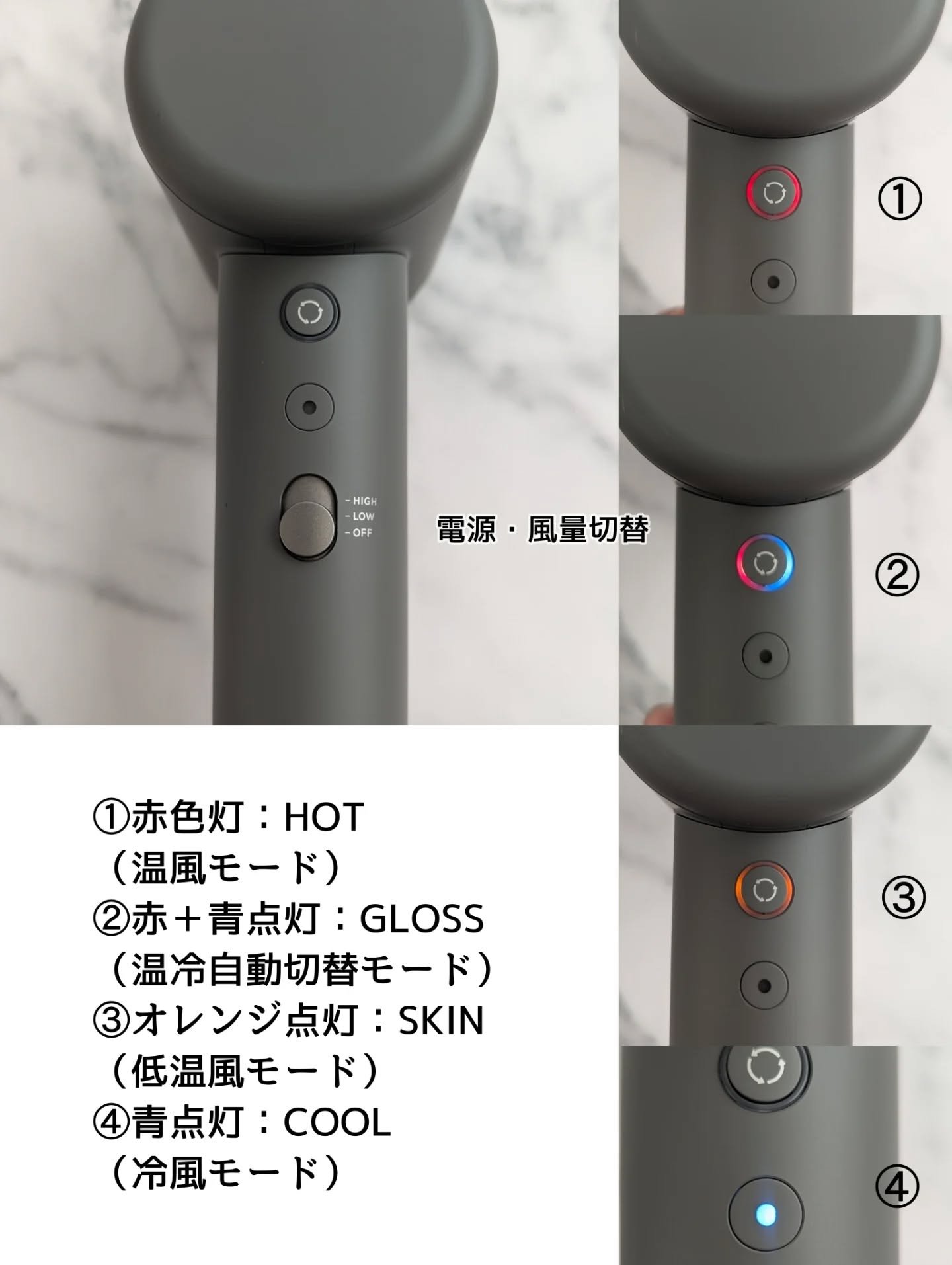 サロニア　スムースシャインスマートドライヤー/SALONIA/ドライヤーを使ったクチコミ（3枚目）