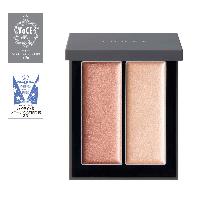 THREE シマリング グロー デュオ R/THREE/クリームハイライトを使ったクチコミ（1枚目）