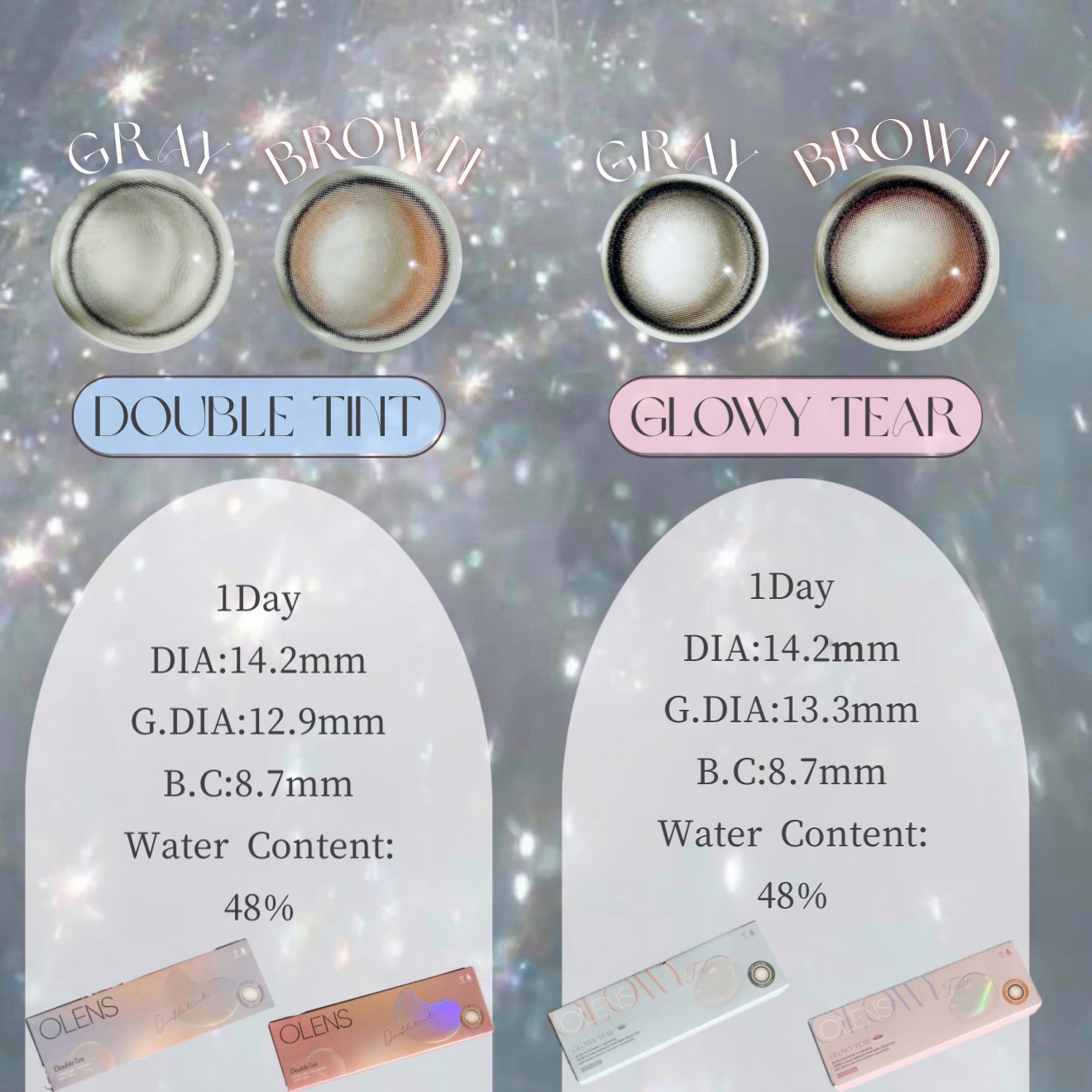 Double Tint 1day/OLENS/カラーコンタクトレンズを使ったクチコミ（2枚目）