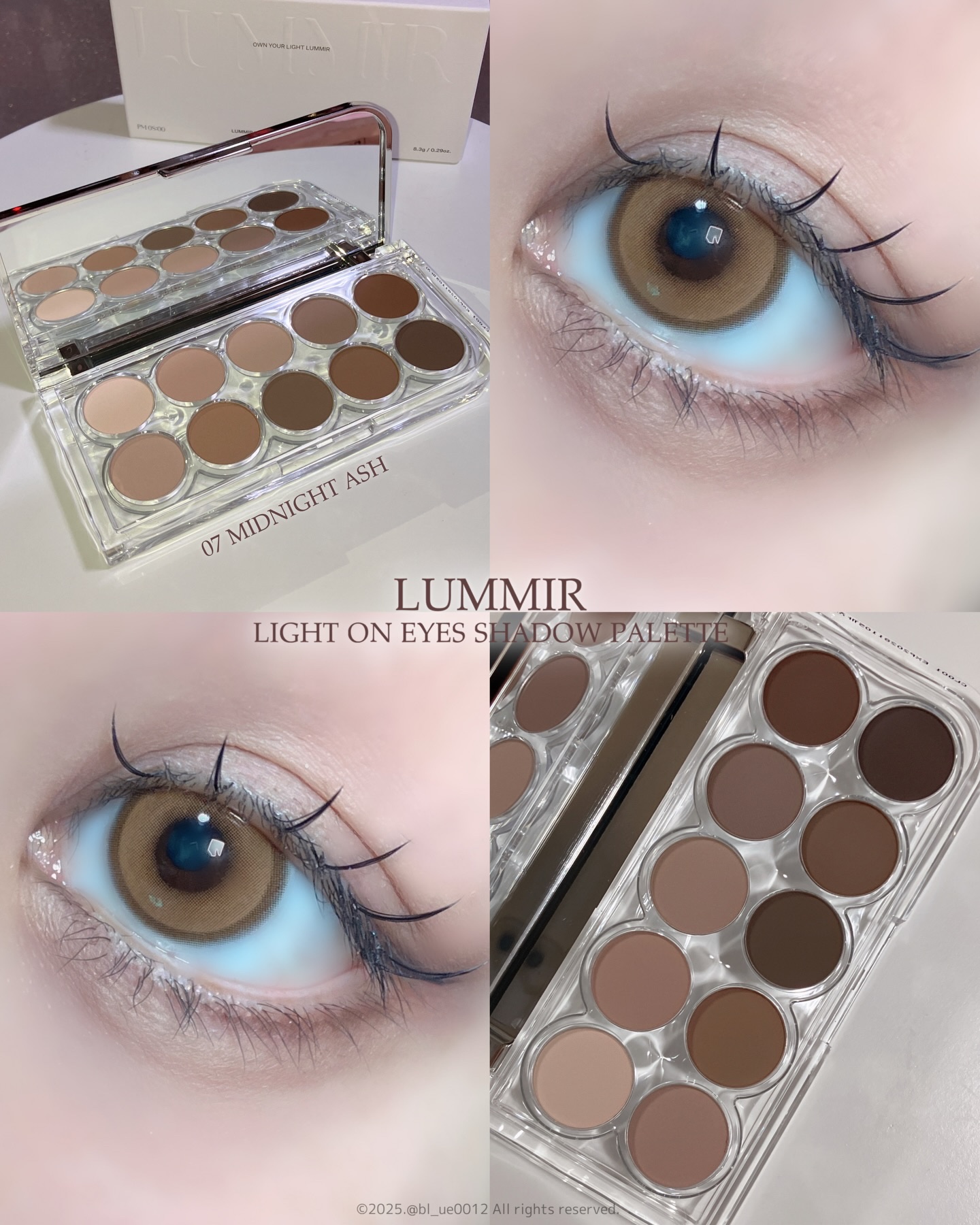 ルミル新色🍪🤎
オールマットパレット登場🧸

✧LUMMIR
ライトオンアイズシャドウパレット
ミッドナイトアッシュ

シェーディング、アイブロウ 、アイラインにも使える活用度の高いブラウンパレット🤎

ベーシックなブラウンカラーで