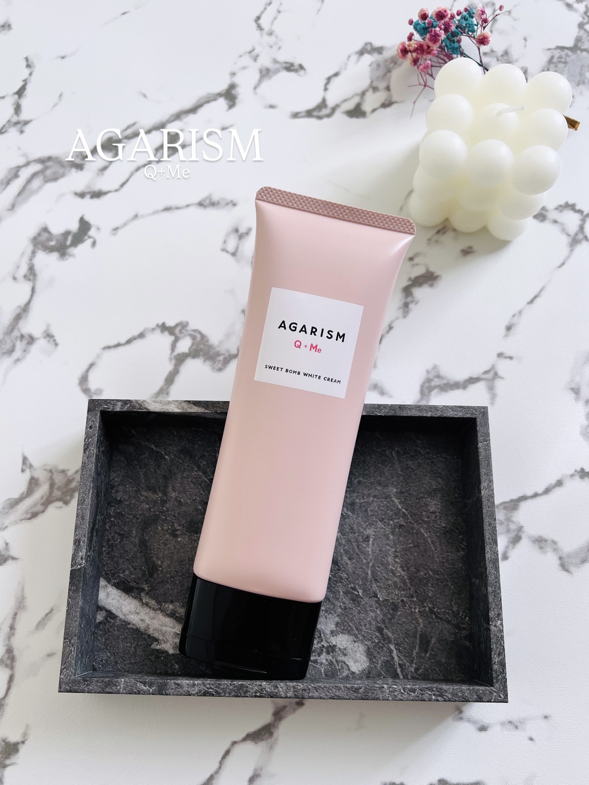 キューミースウィートボムホワイトクリーム/AGARISM/ボディクリームを使ったクチコミ（1枚目）