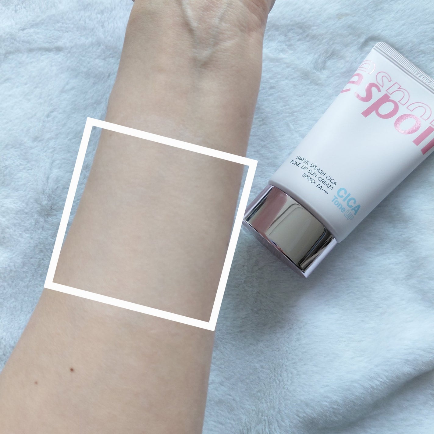 ウォータースプラッシュシカトーンアップクリーム/espoir/化粧下地を使ったクチコミ(5枚目)