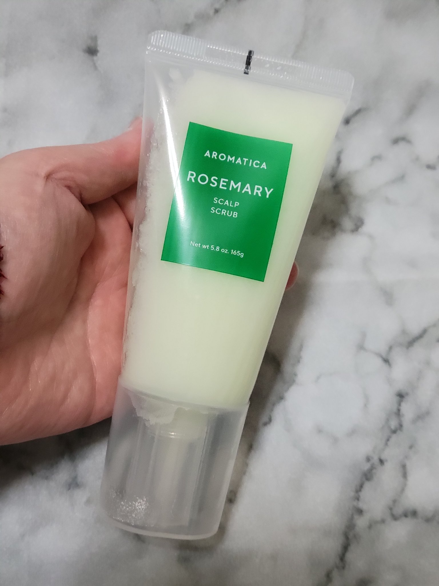 ローズマリー スカルプ スクラブ/AROMATICA/ヘッドスクラブを使ったクチコミ（1枚目）