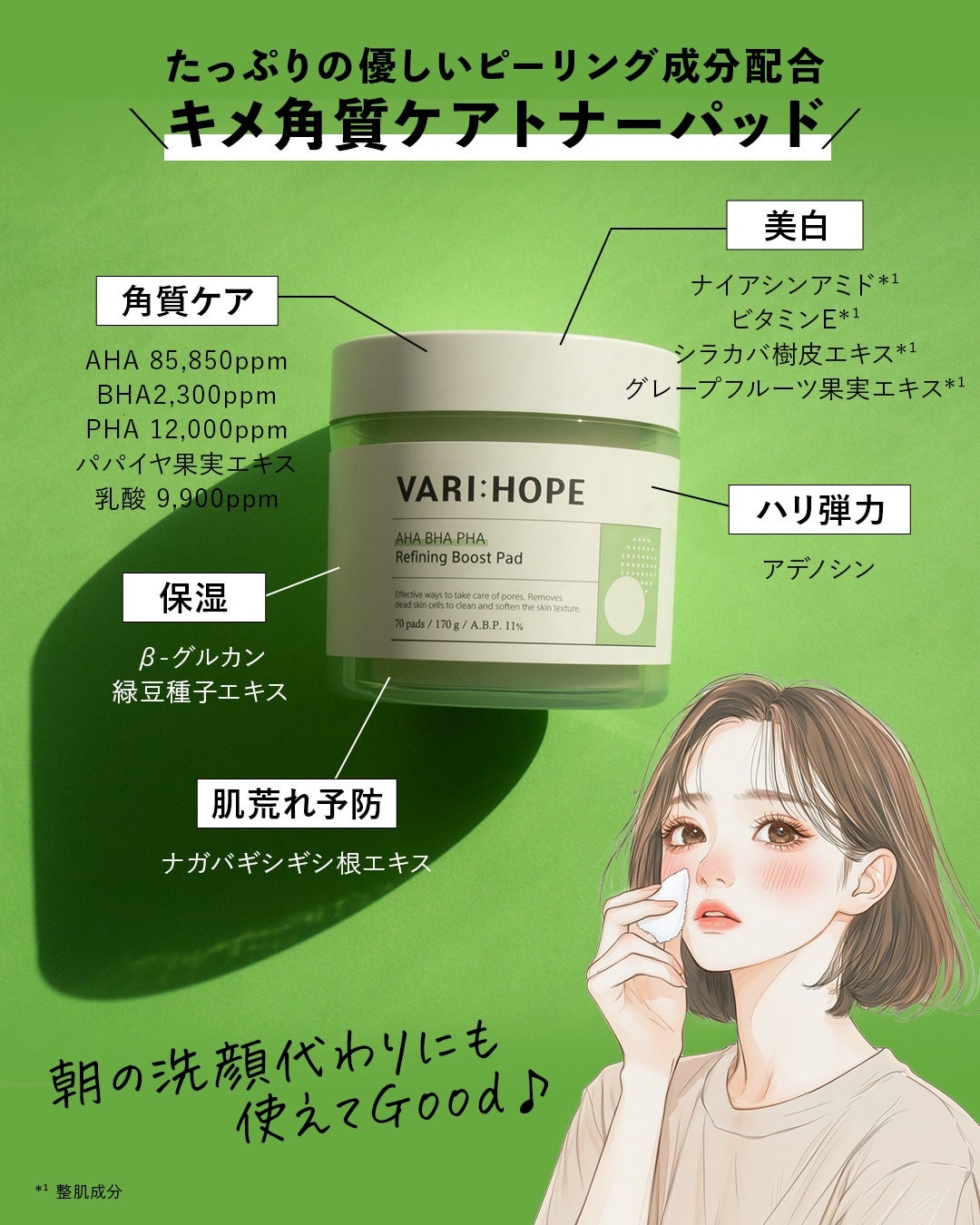 コスザッカ on LIPS 「\徹底角質ケアにはこのトナーパッド♪/VARI:HOPE(ベリ..」(2枚目)