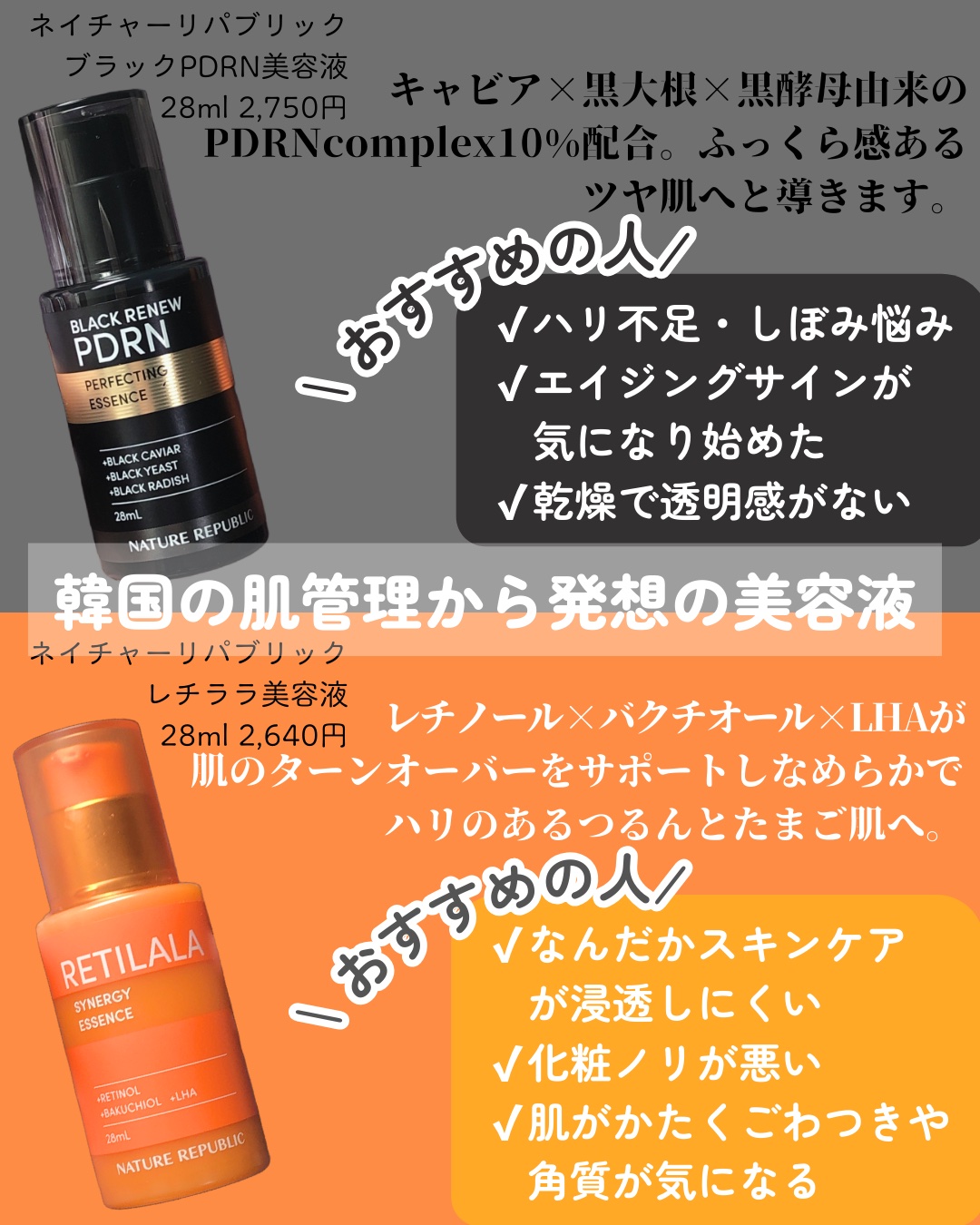 ブラックPDRN 美容液/ネイチャーリパブリック/美容液を使ったクチコミ（2枚目）