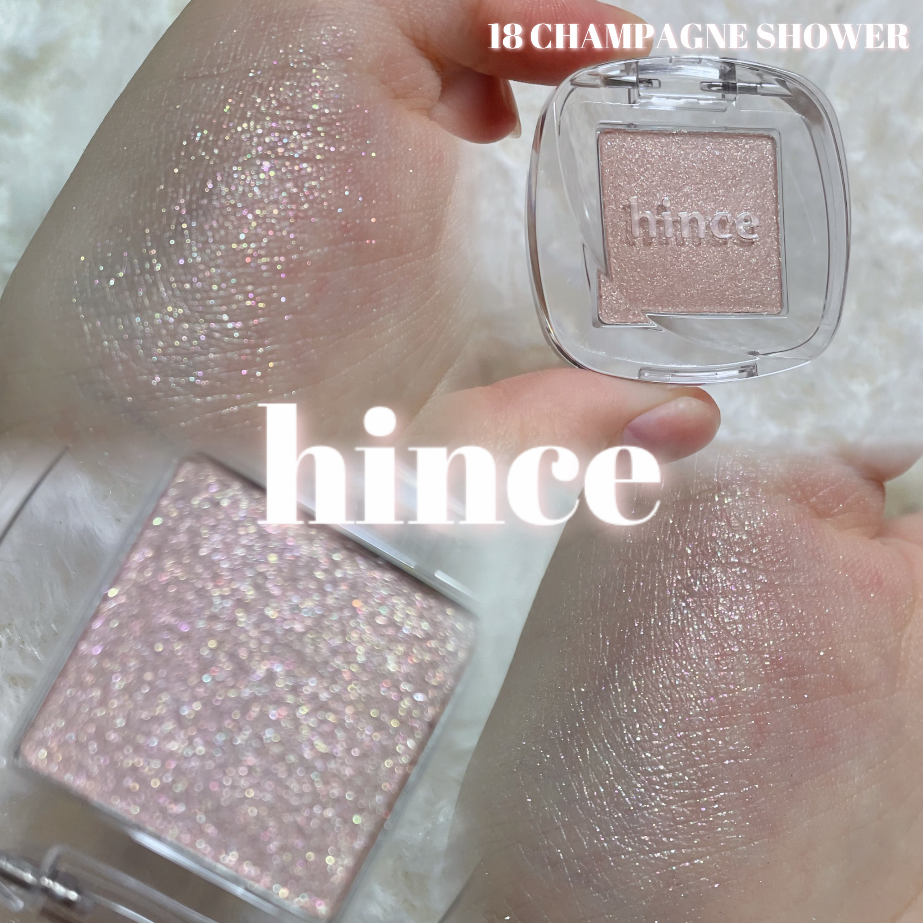 シングルアイシャドウ 18 CHAMPAGNE SHOWER/hince/単色アイシャドウを使ったクチコミ（1枚目）