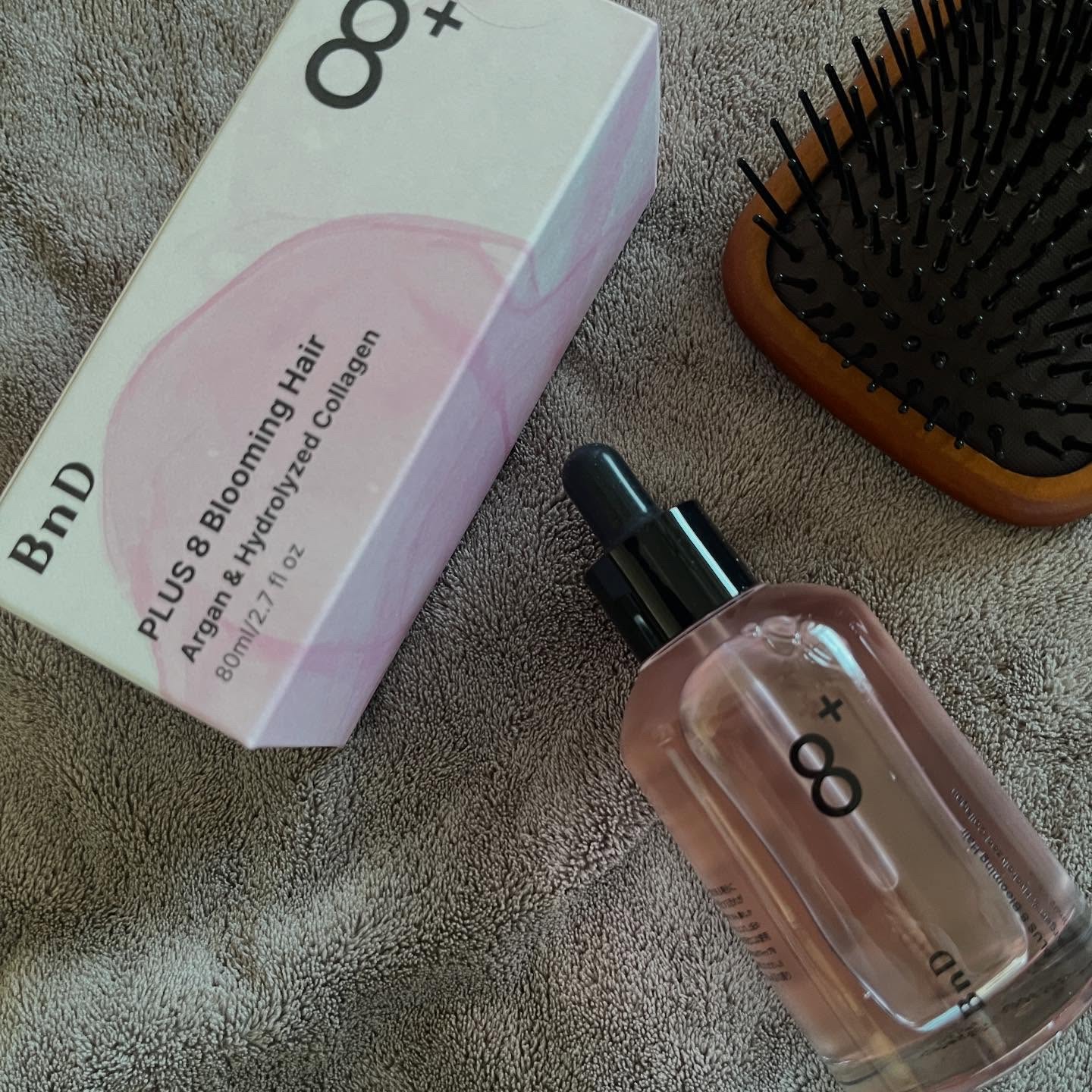 8+ブルーミングヘアオイル　ナチュラルフローラルの香り/BnD/ヘアオイルを使ったクチコミ（1枚目）