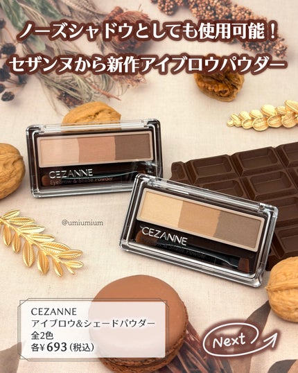 ノーズ&アイブロウパウダー/CEZANNE/パウダーアイブロウを使ったクチコミ(2枚目)