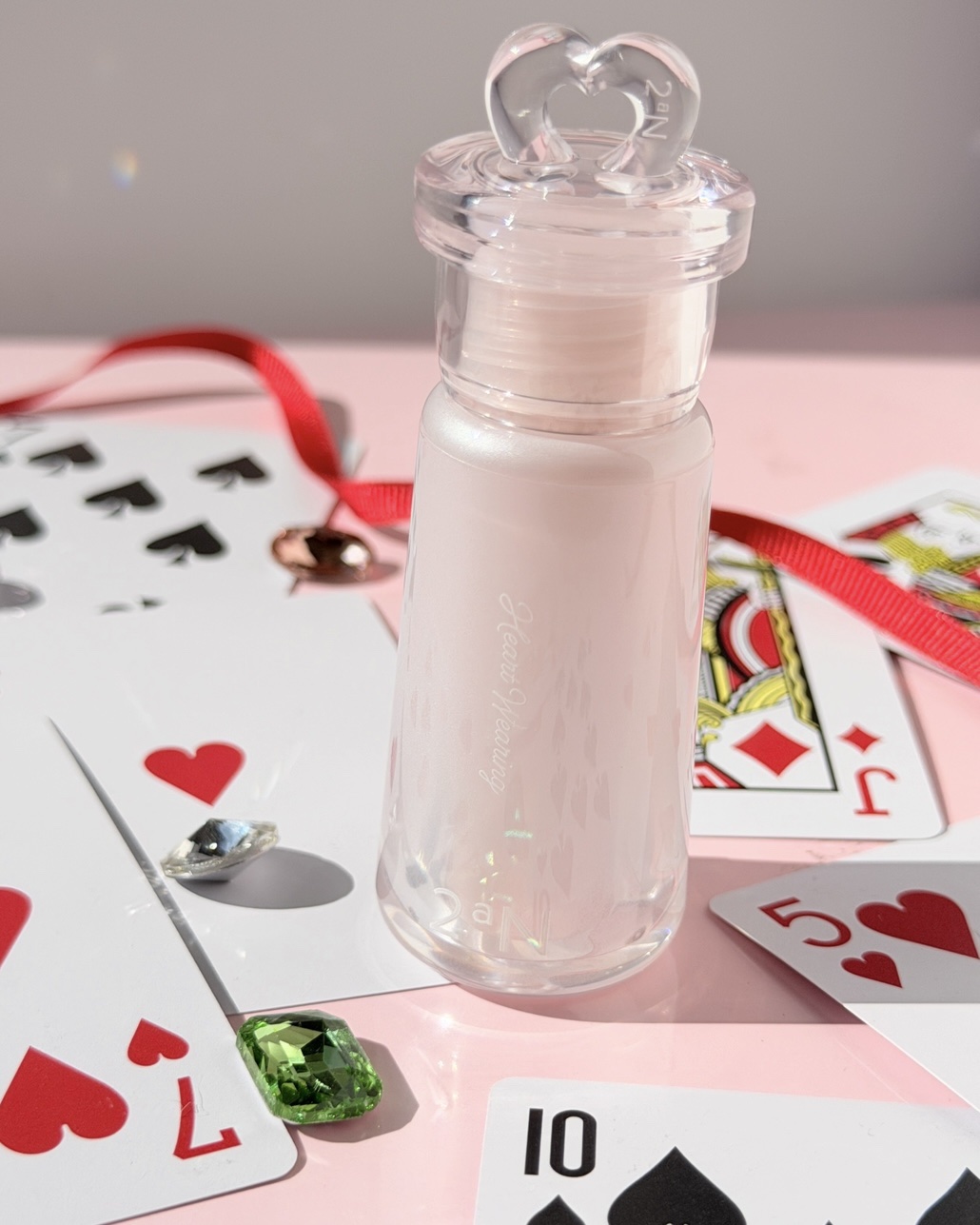 ハートウェアリングリキッドチーク 09 シマーリングベベ/2aN/リキッドチークを使ったクチコミ（2枚目）