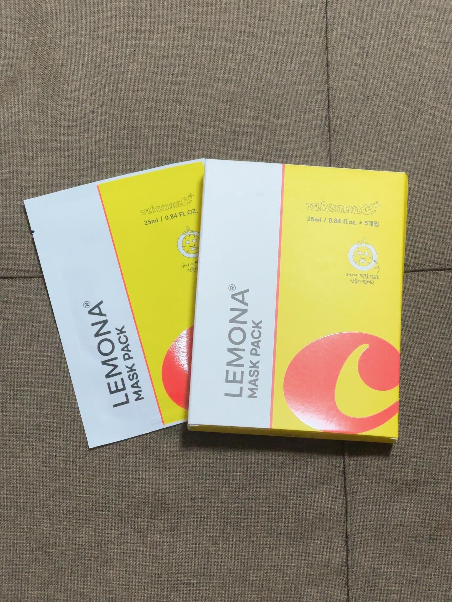 ビタミンC+ マスクパック 5枚入り/LEMONA Cosmetic/シートマスク・パックを使ったクチコミ（1枚目）