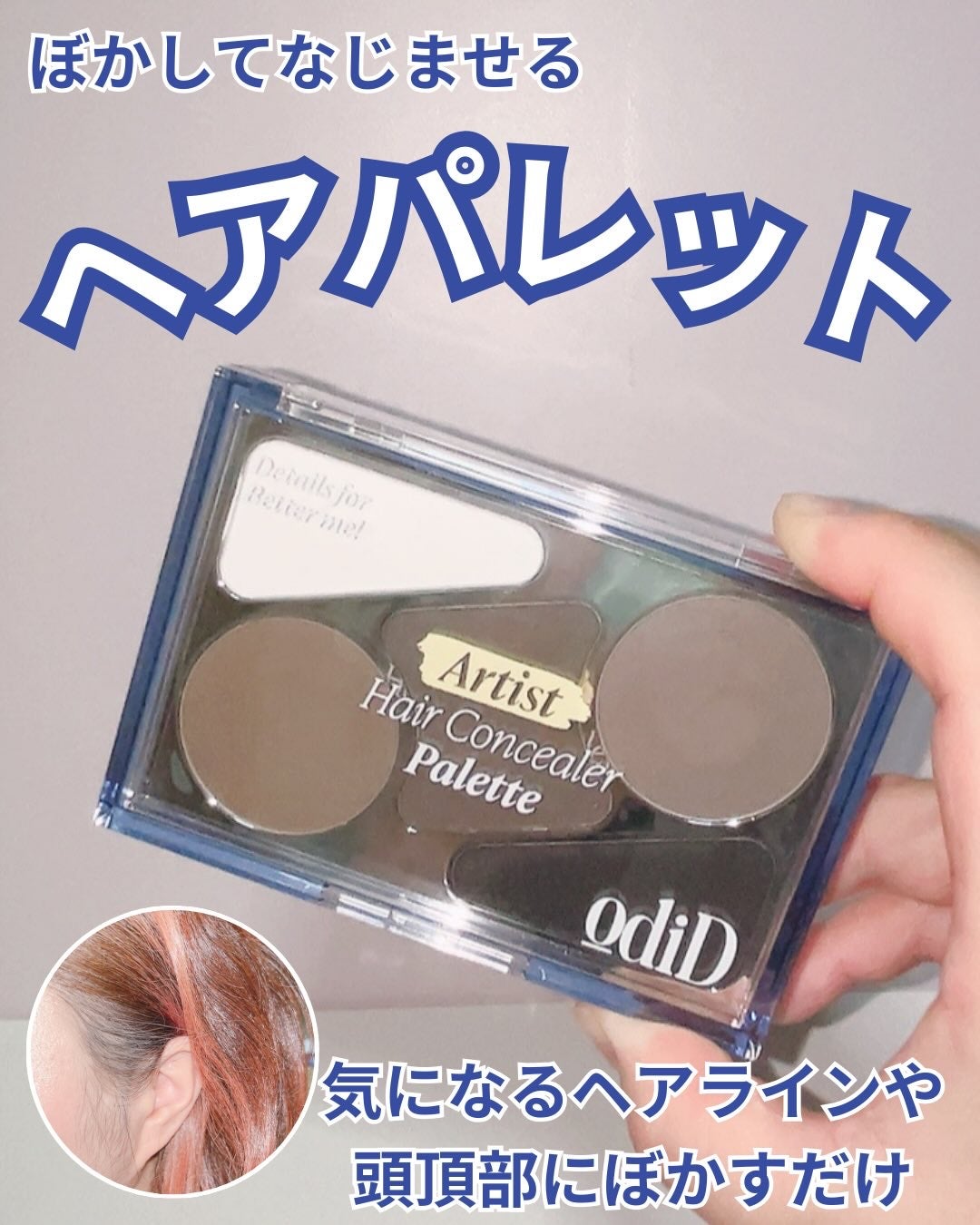ヘアコンシーラーパレット&アーティスト デュアルブラシ/odiD/その他スタイリングを使ったクチコミ(1枚目)