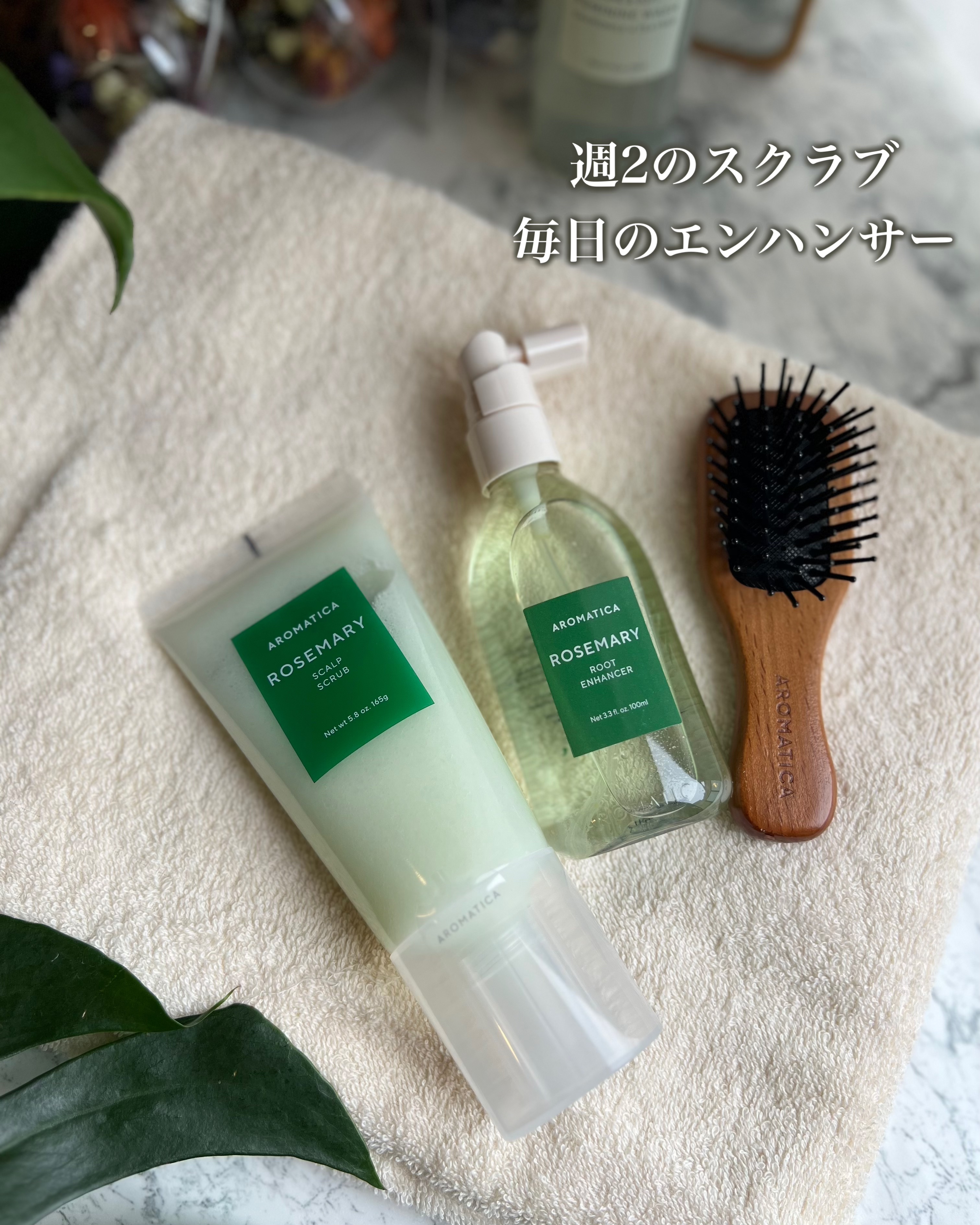 ローズマリー スカルプ スクラブ/AROMATICA/ヘッドスクラブを使ったクチコミ（2枚目）
