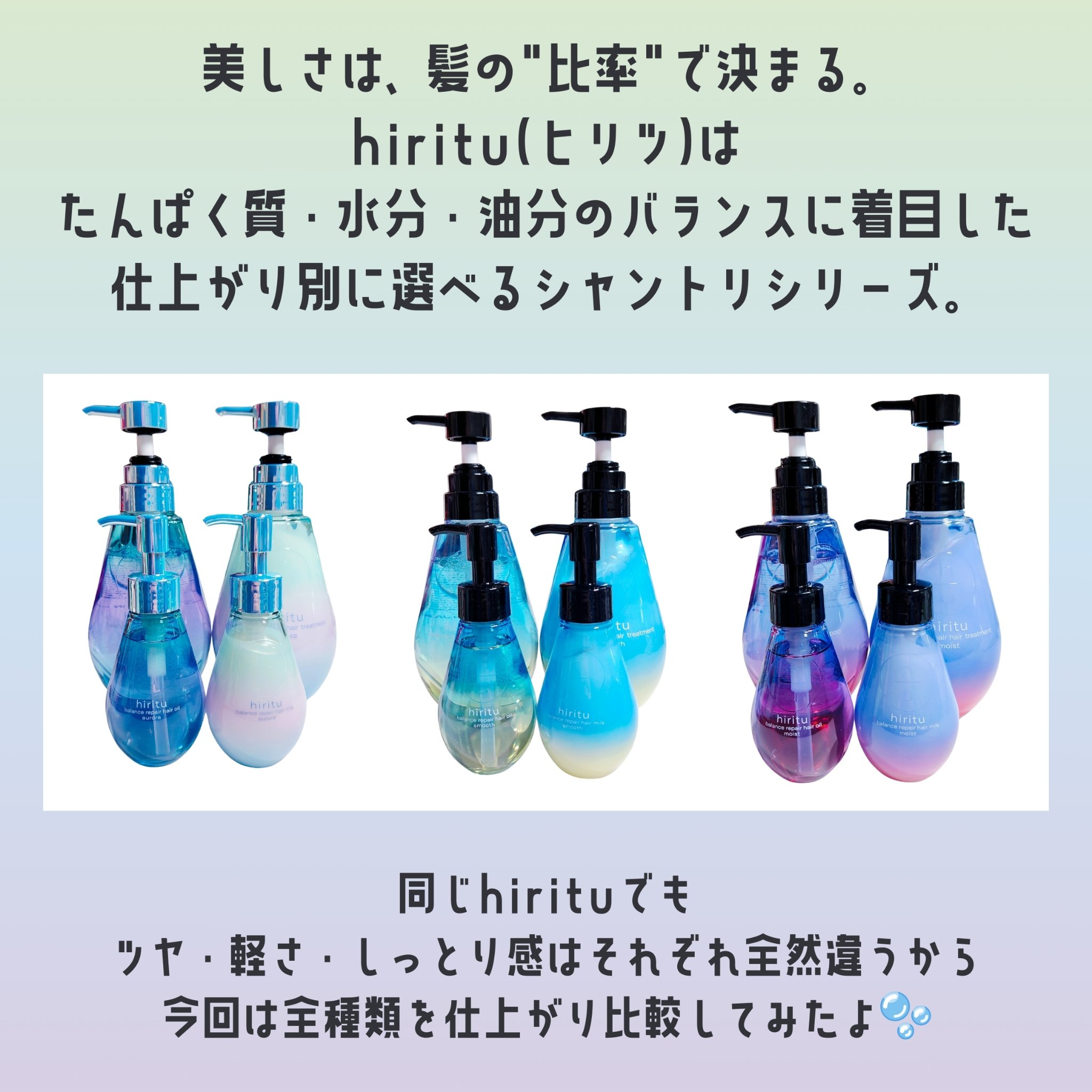 バランスリペア シャンプー/ヘアトリートメント モイスト/hiritu/市販シャンプーを使ったクチコミ（2枚目）