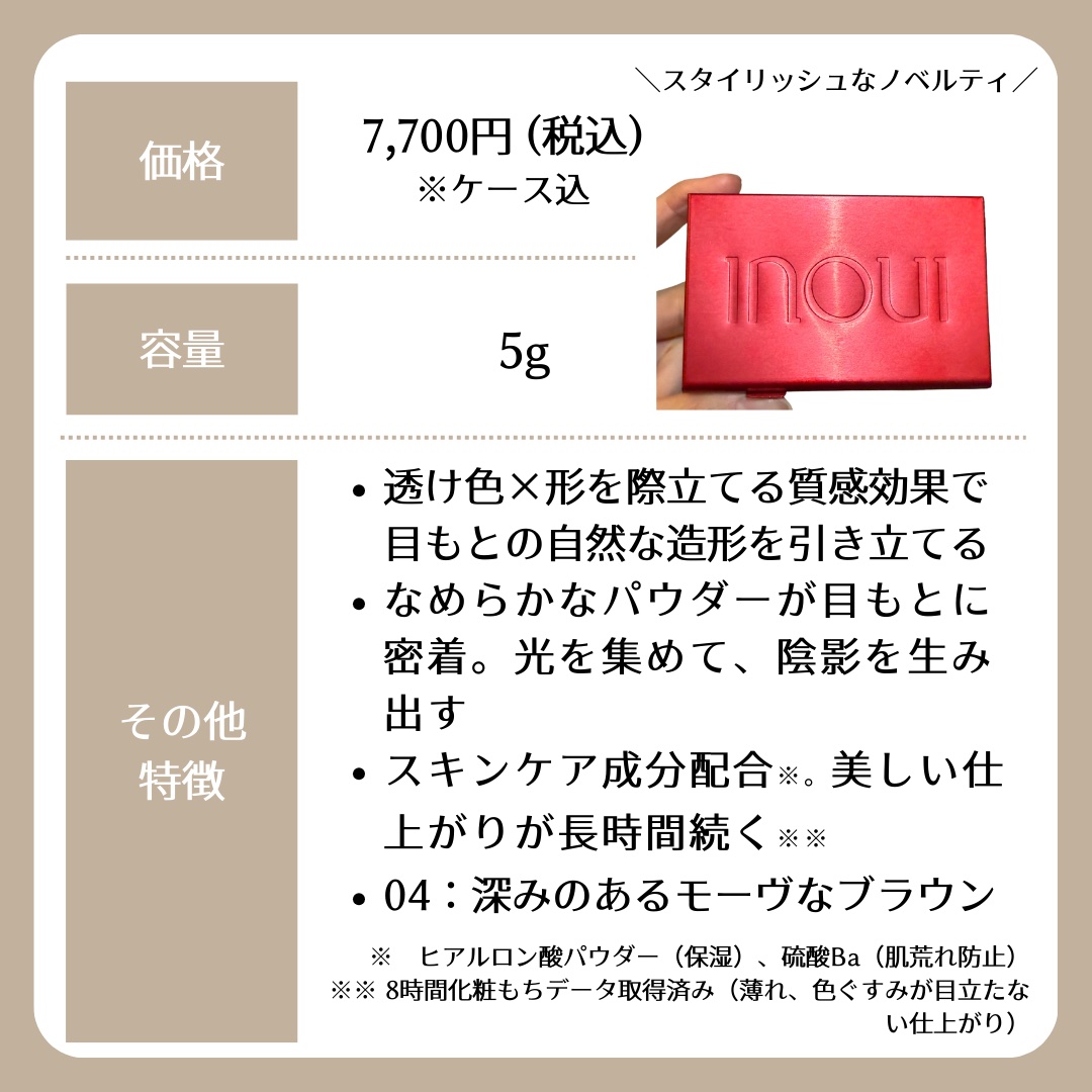 インウイ アイズ/INOUI/アイシャドウパレットを使ったクチコミ（2枚目）