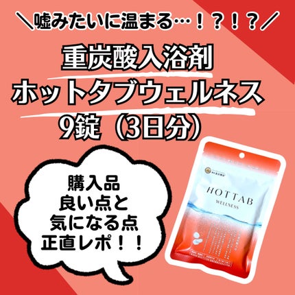 薬用 HOT TAB WELLNESS /HOT TAB/炭酸系入浴剤を使ったクチコミ(1枚目)