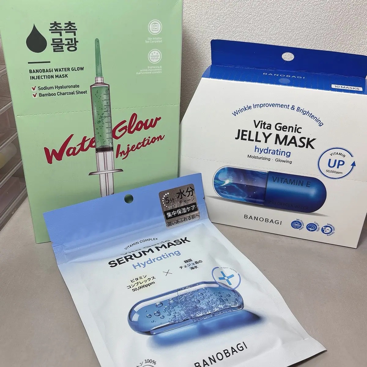 ウォーターグロウ インジェクションマスク/BANOBAGI/シートマスク・パックを使ったクチコミ（1枚目）