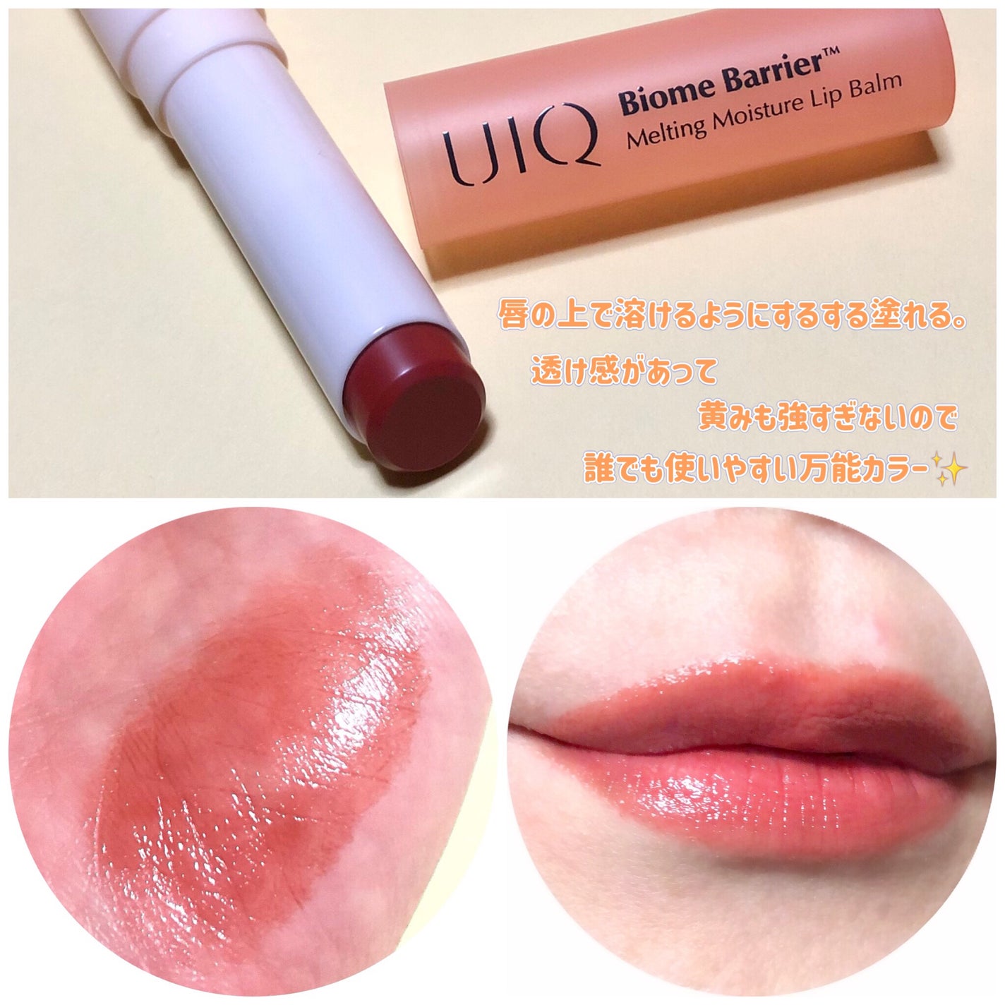 バイオームバリアメルティングモイスチャーリップバーム/UIQ/リップバームを使ったクチコミ(2枚目)