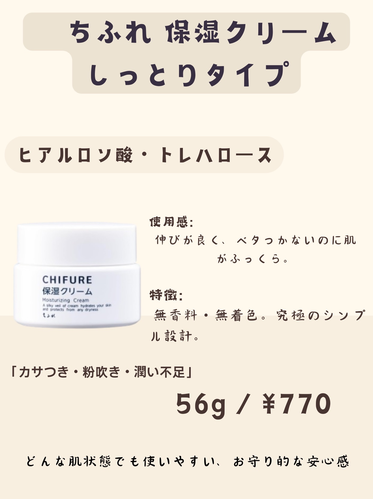 保湿クリーム /ちふれ/フェイスクリームを使ったクチコミ（2枚目）