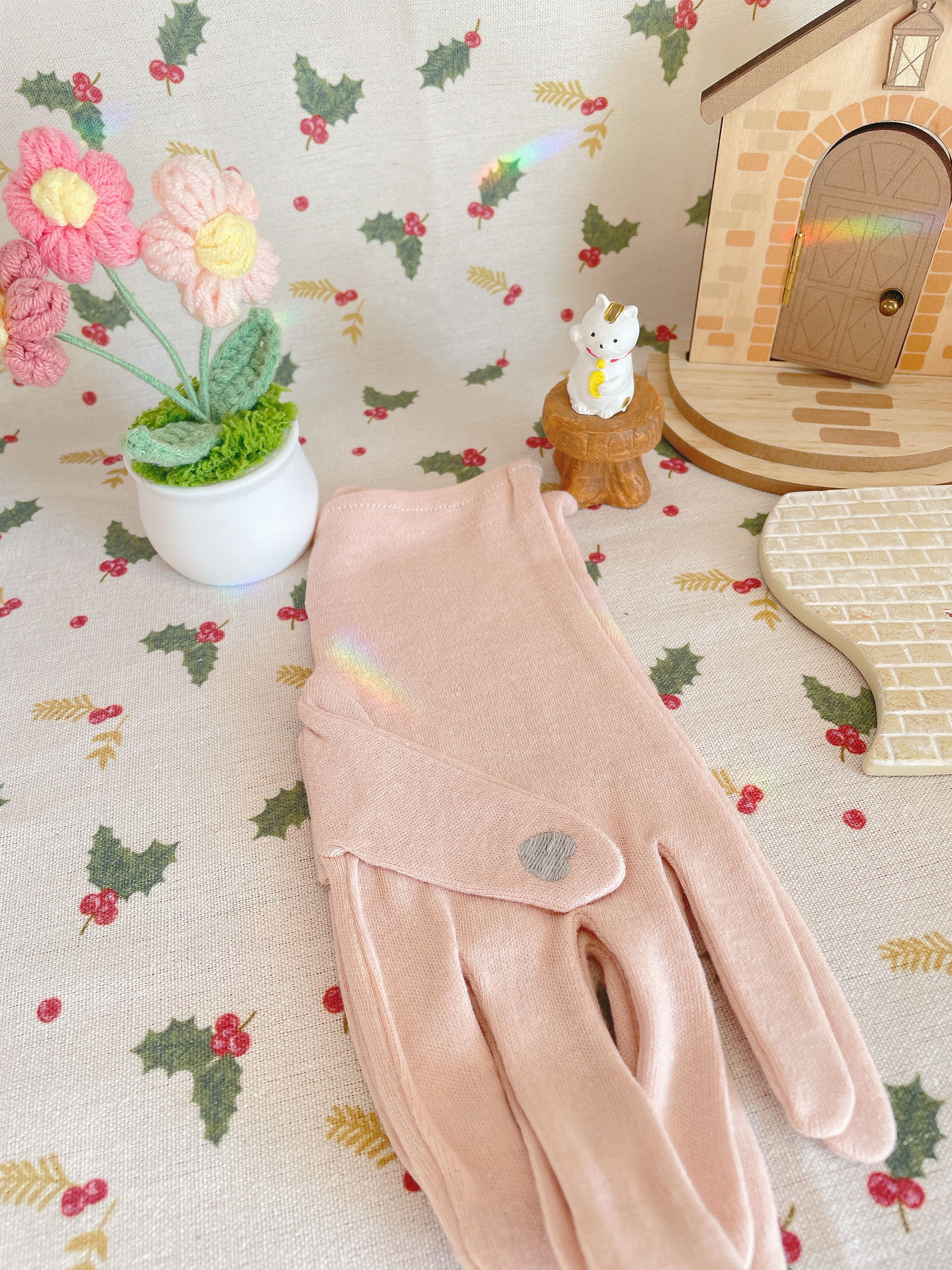 2ヶ月ほど軽作業をしていた事もあり、手を労わってあげようと思います😌✨️

キャンドゥさんにかわいいナイトグローブがあったのでお迎えしました💖
綿100が好き💕

大掃除もあるし、年末年始しっかりケアしたいと思います😊
