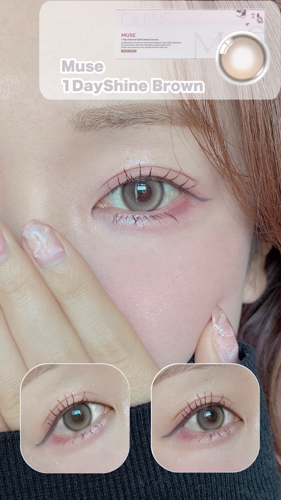 Glowy 1day/OLENS/ワンデー（１DAY）カラコンを使ったクチコミ（2枚目）